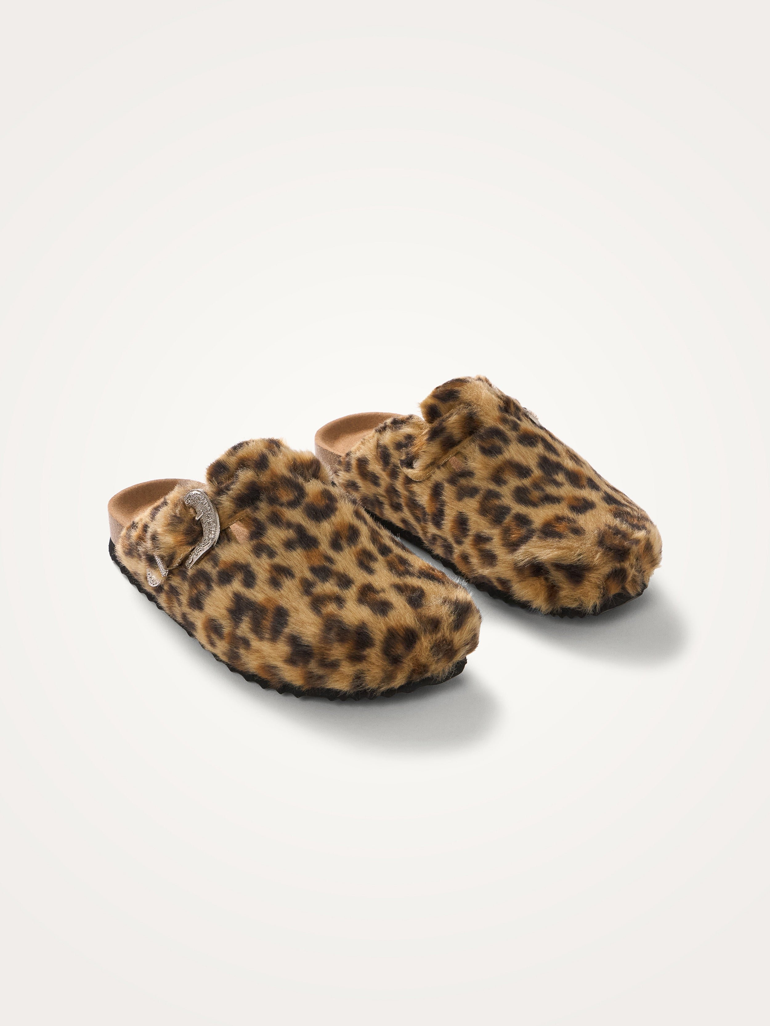 Faux fur clogs Brown