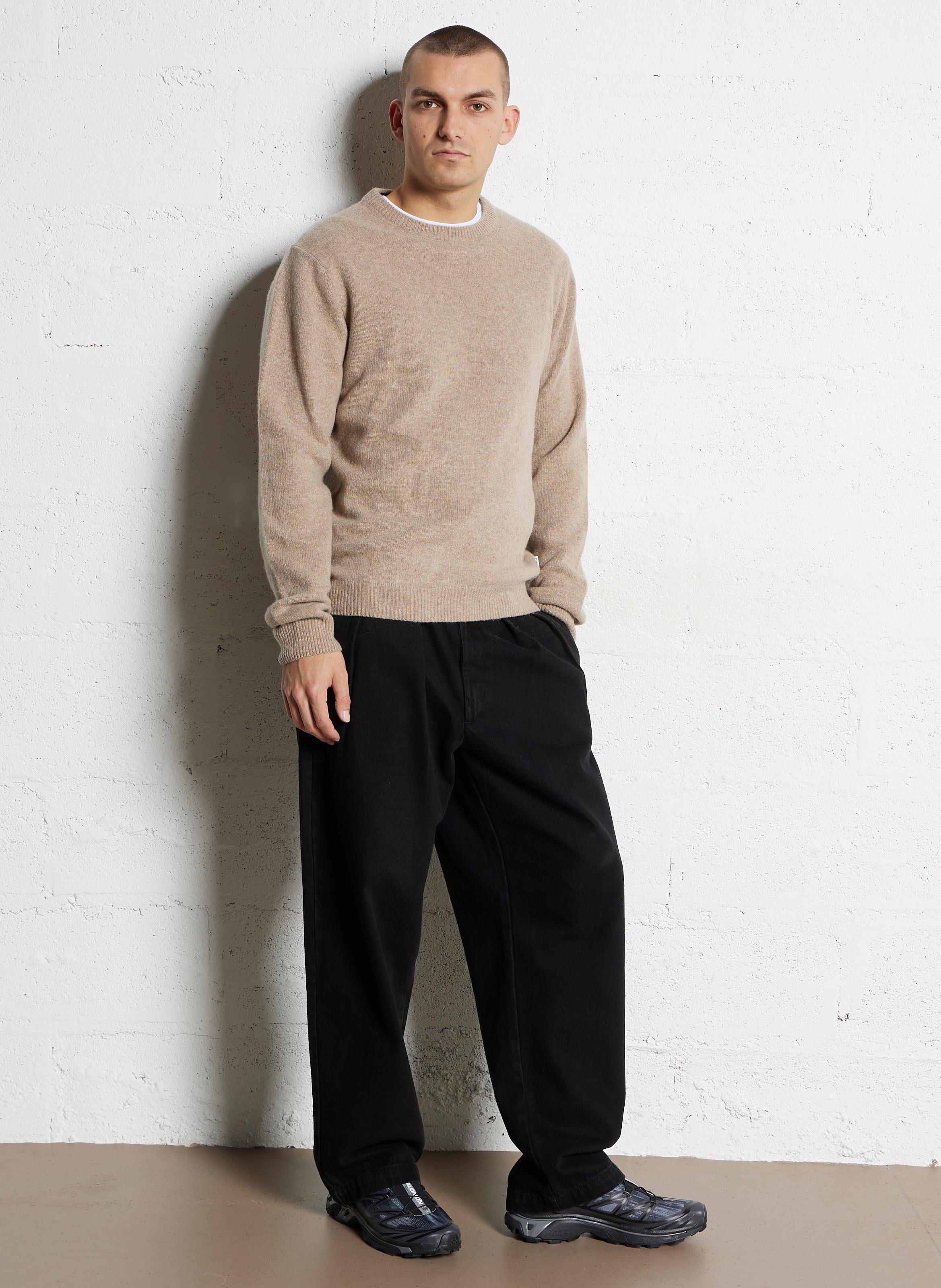 Alpaca wool sweater CASUAL FRIDAY Beige