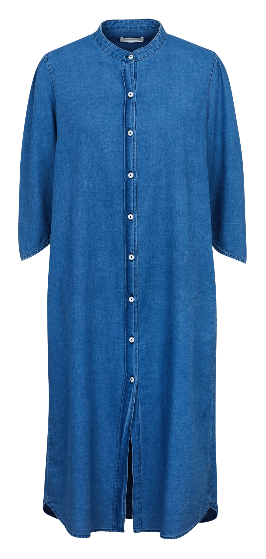 Midi round neck cotton dress ACQUAVERDE Blue
