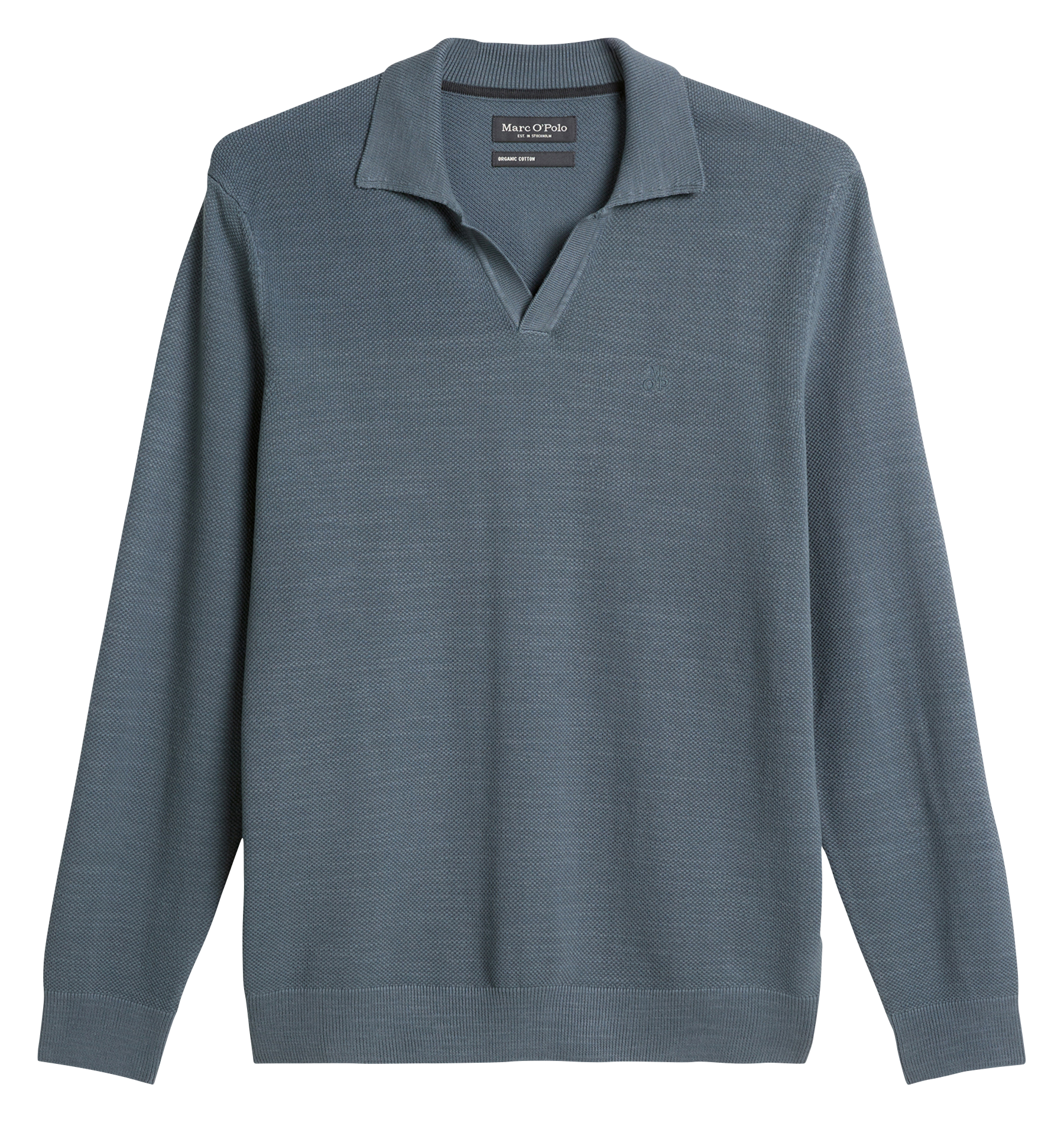 Pull col V en coton MARC O'POLO Bleu