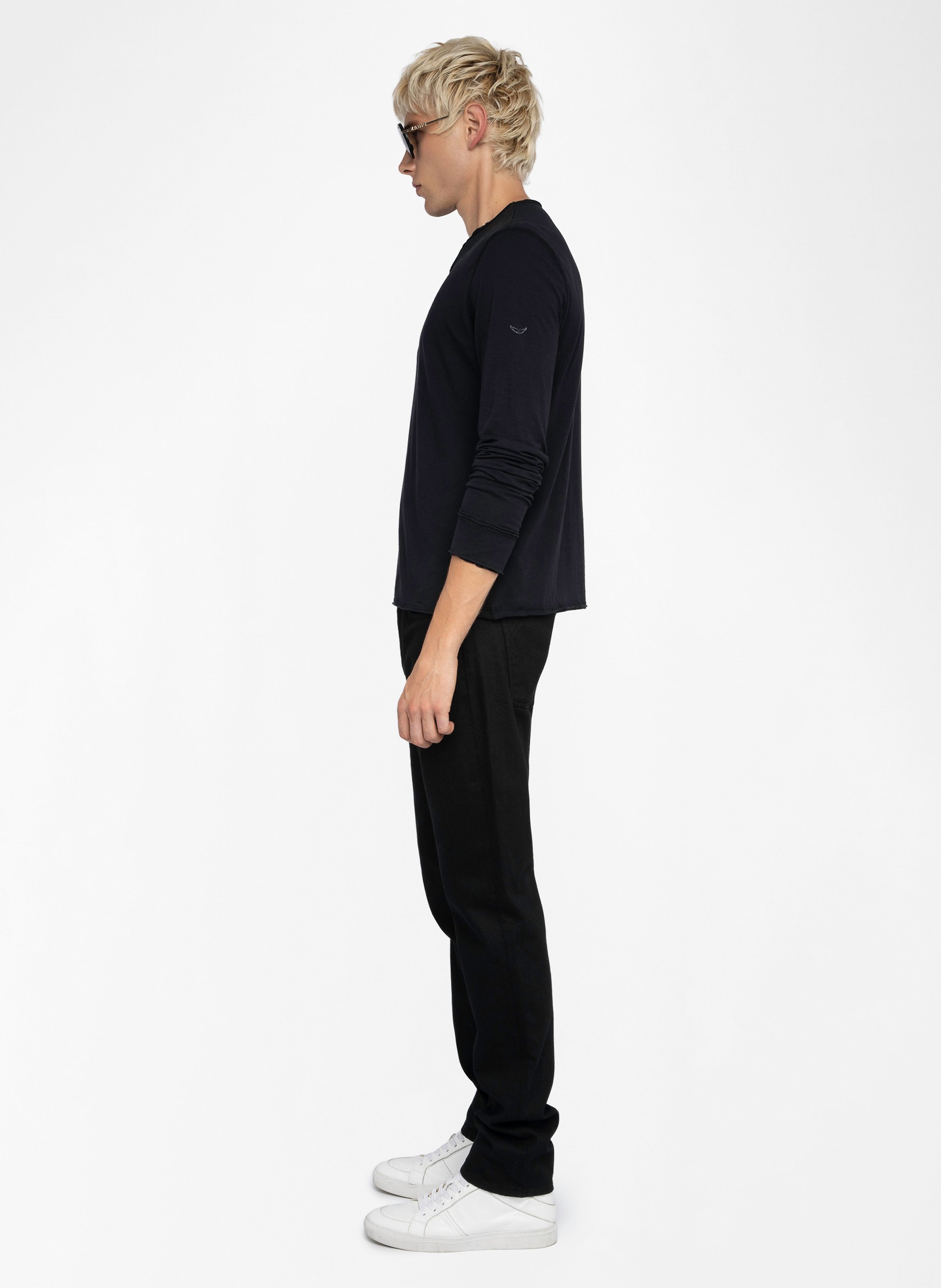 Tes-shirt droit en coton bio ZADIG&amp;VOLTAIRE Noir