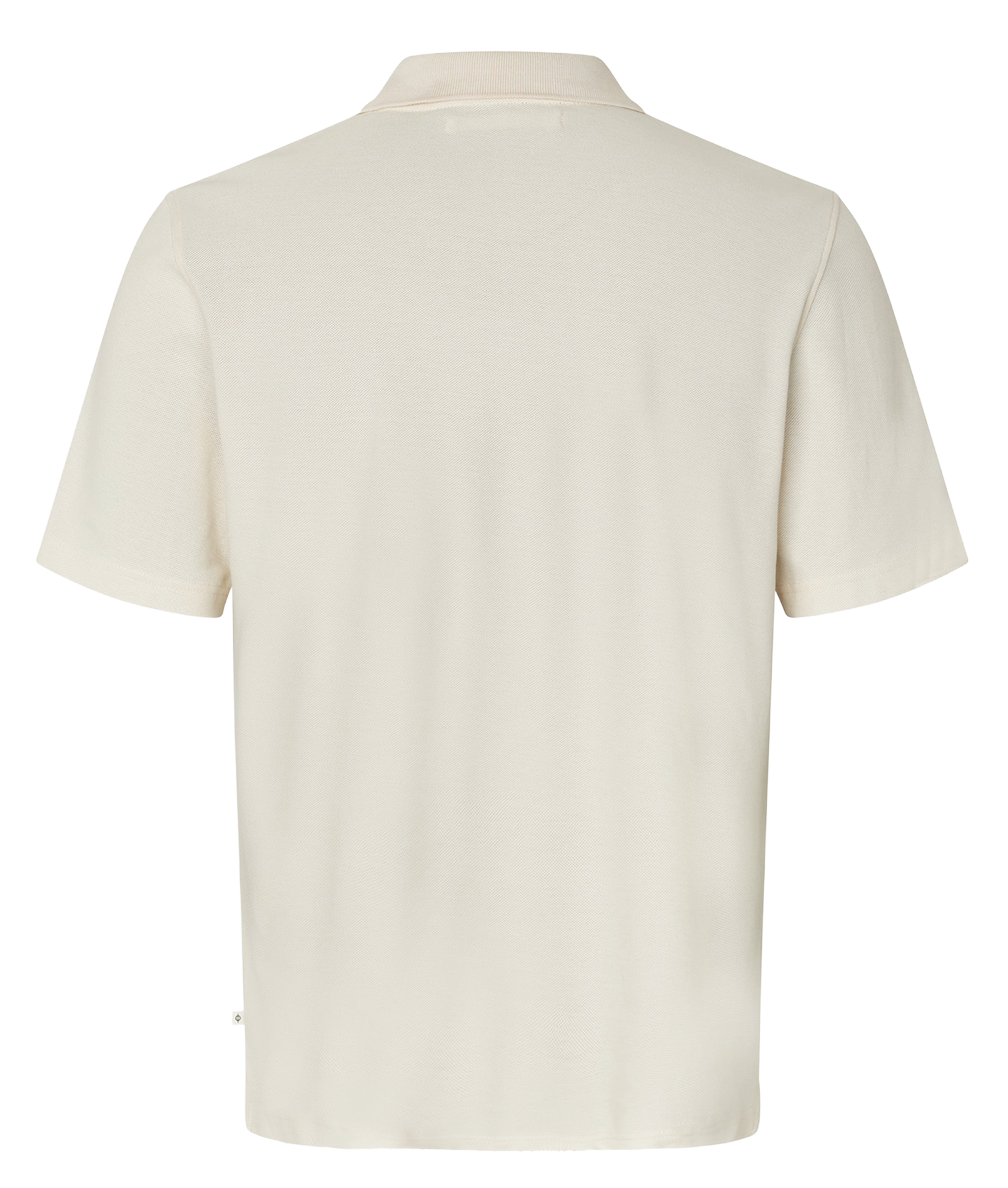 Top with polo collar in blended organic cotton SAMSOE SAMSOE White