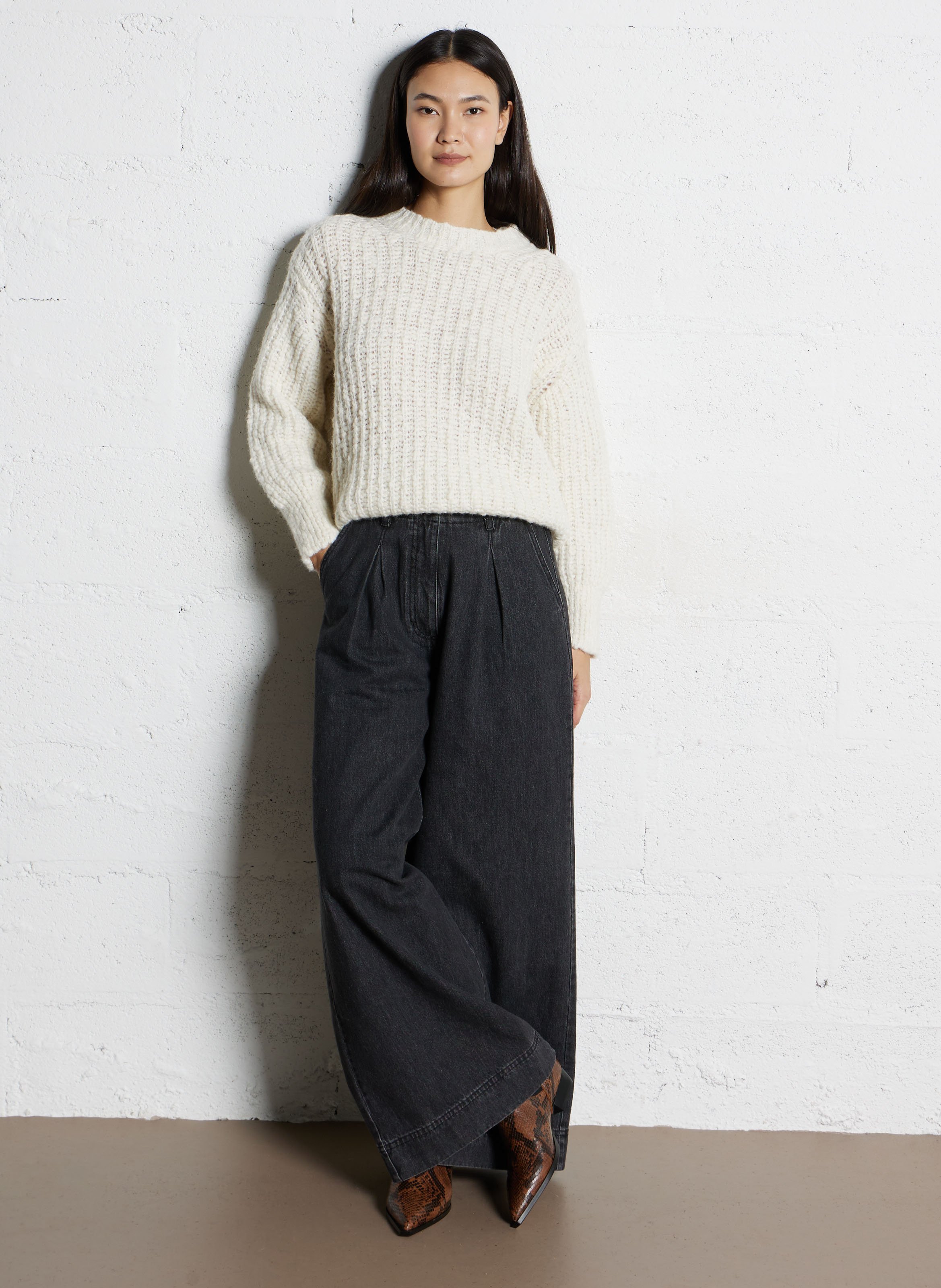 Bottines en cuir imprimé ANGEL ALARCON Marron