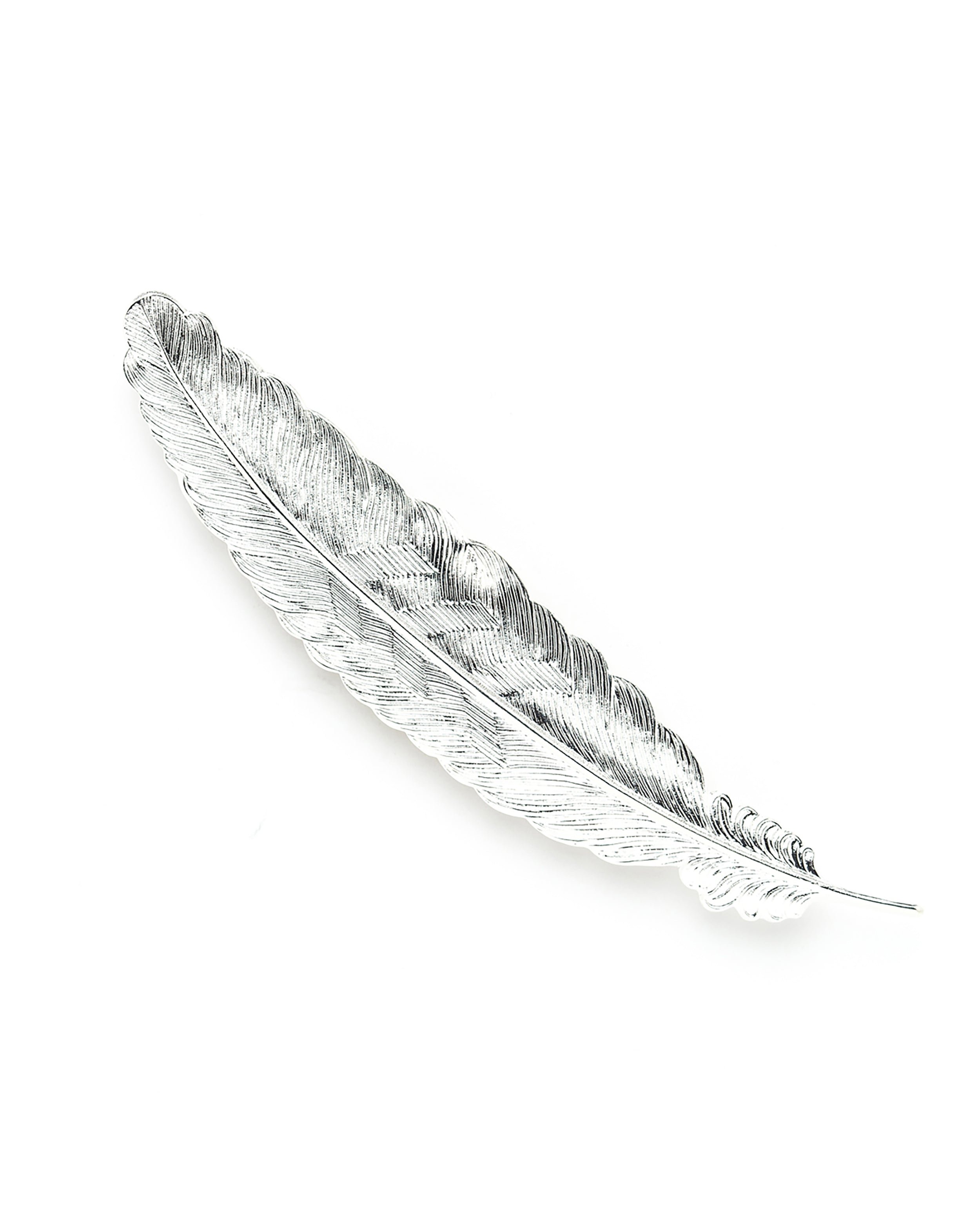 Gold-plated feather brooch MONSIEUR SIMONE