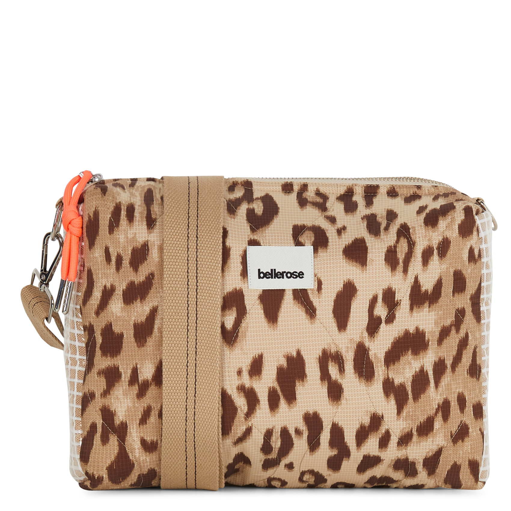 Leopard Umhängetasche mit Reißverschluss BELLEROSE Grau