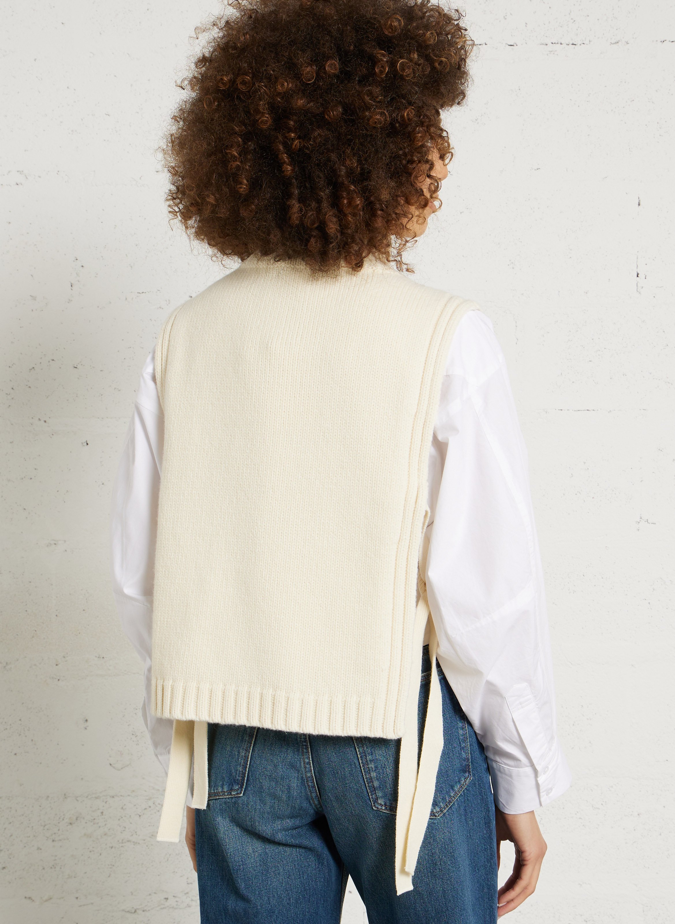 Plastron col montant en laine mélangée SOEUR Beige