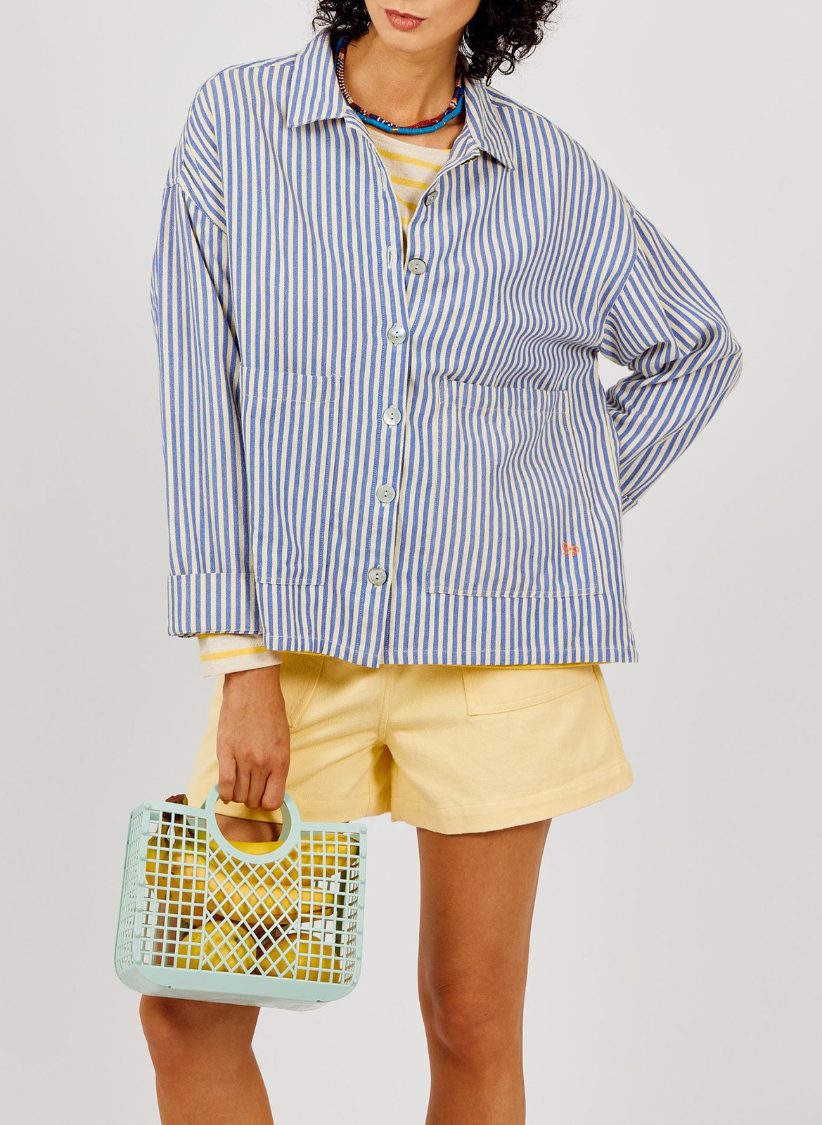 Loose-fit cotton shirt A.P Blue