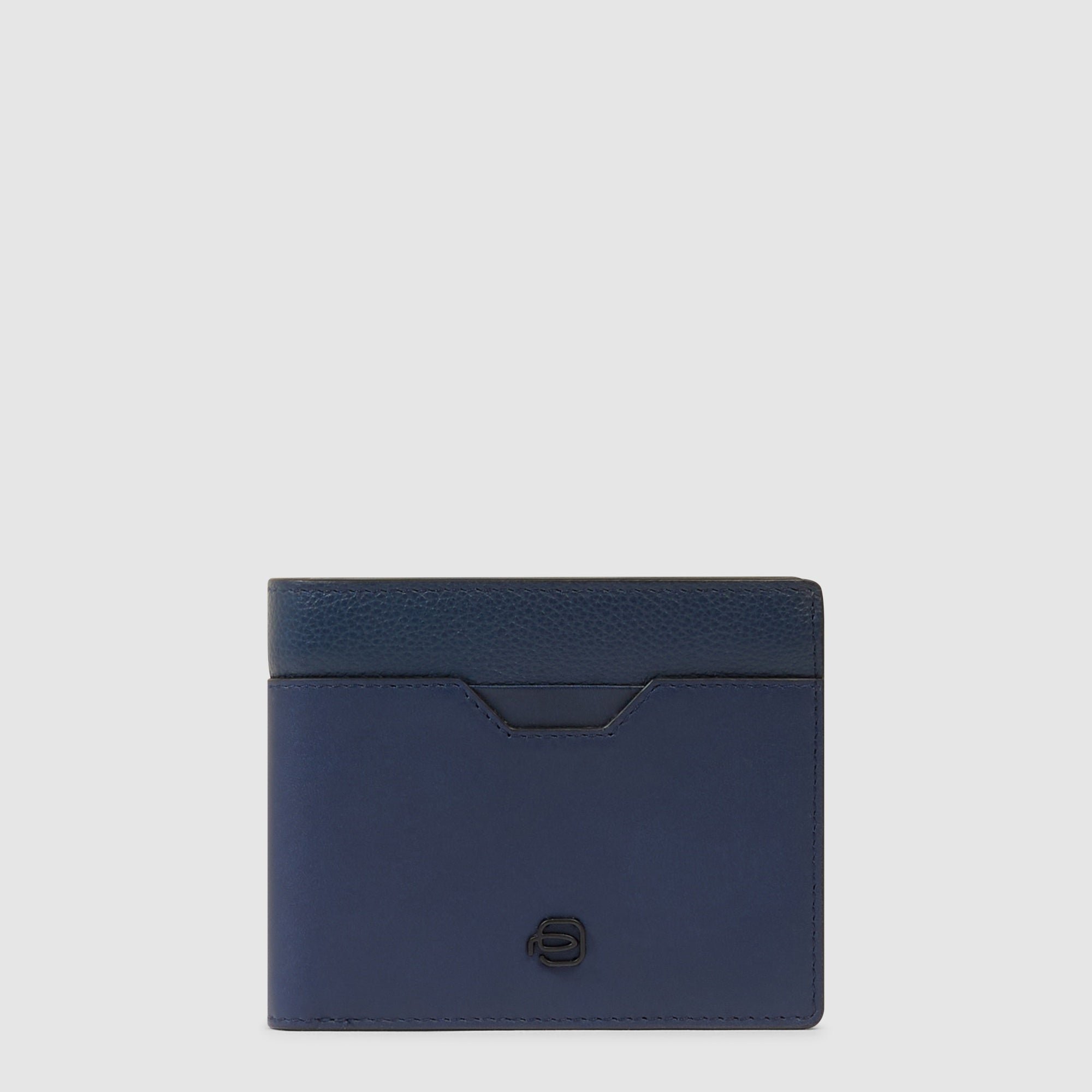 Men's leather wallet with ID card holder PIQUADRO Blue