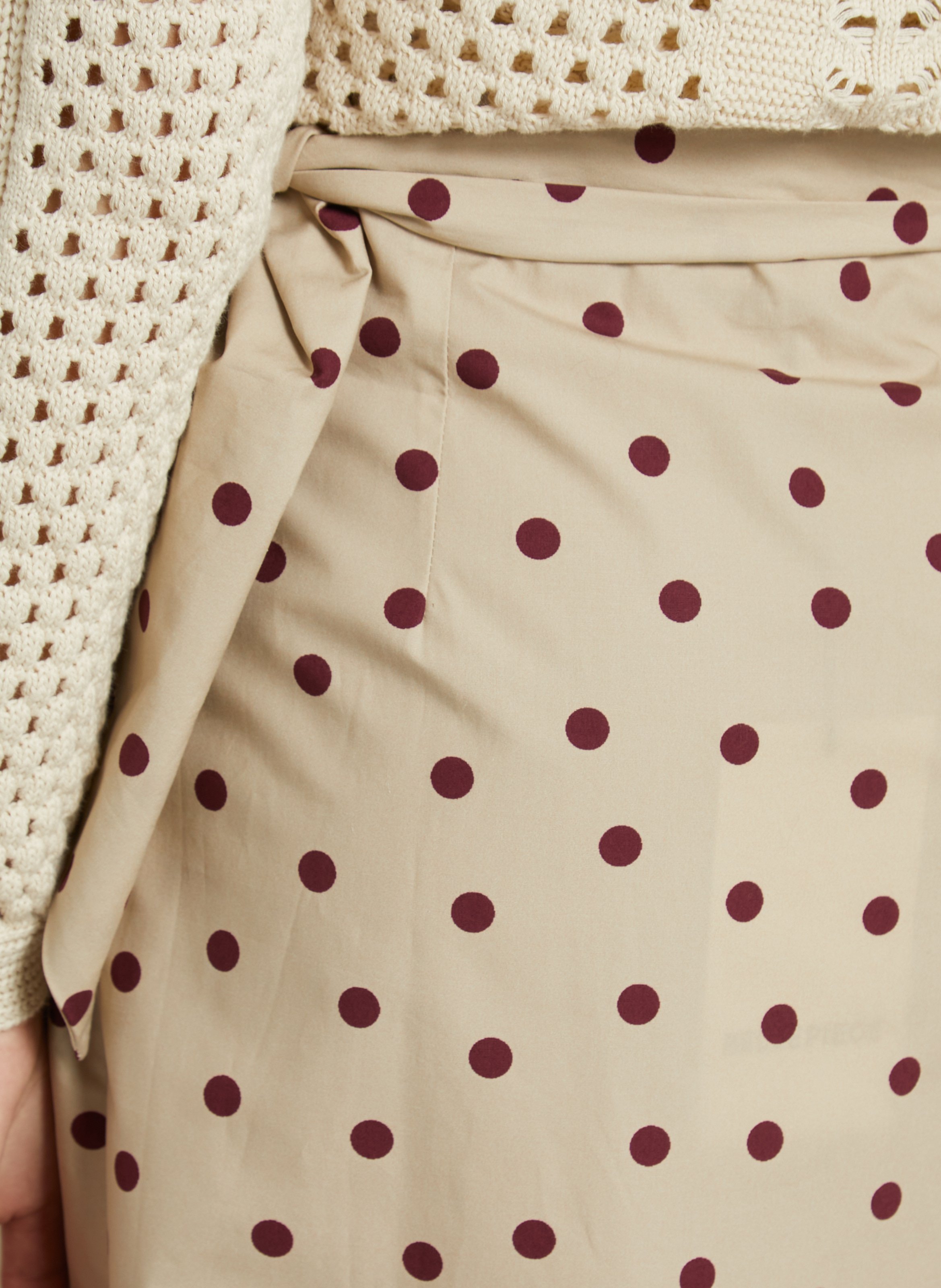 Wickelrock mit Punkten BELLEPIECE Beige