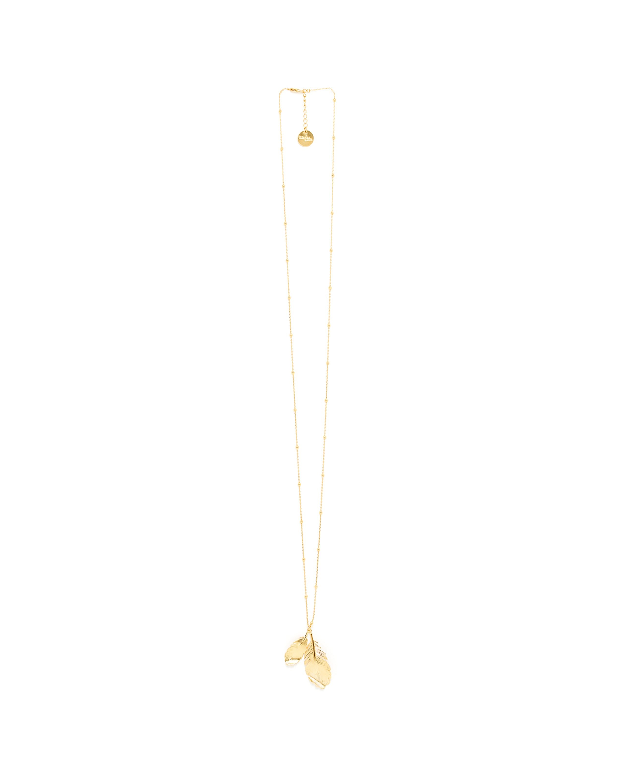 Gold-plated leaf necklace Golden
