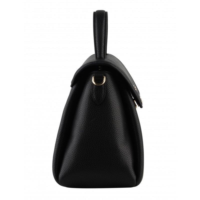 Calfskin leather handbag Black