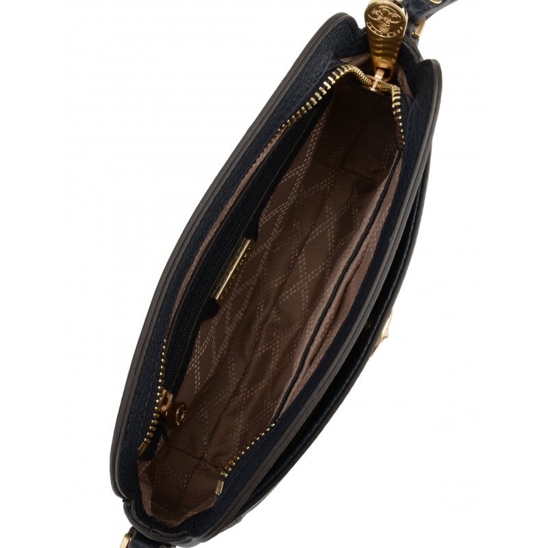 Crossbody bag in cowhide leather Blue