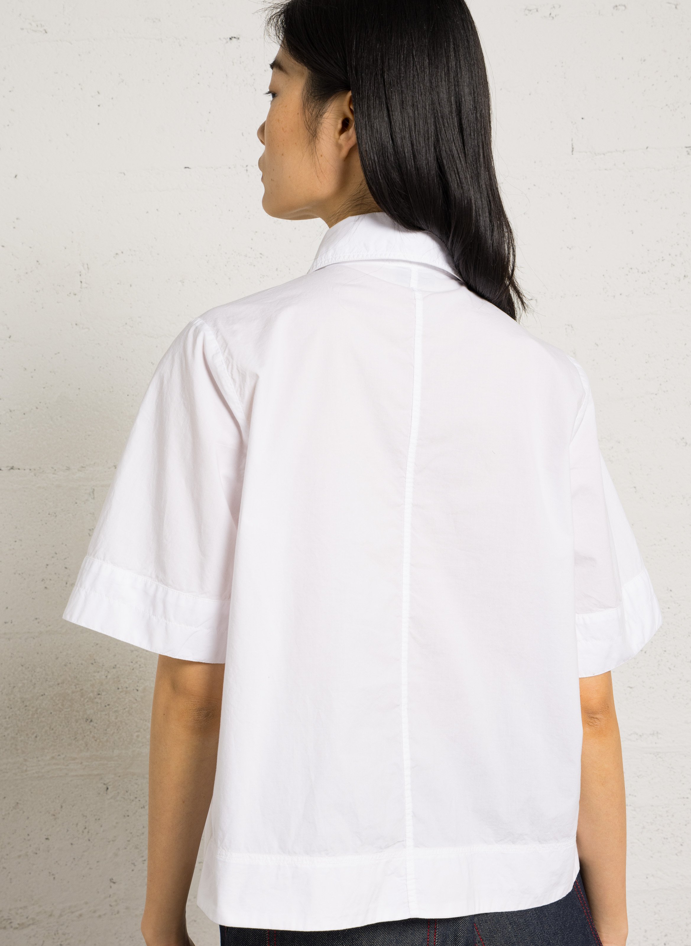 Oversize-Bluse aus Bio-Baumwolle mit klassischem Kragen RUE DE TOKYO Weiss
