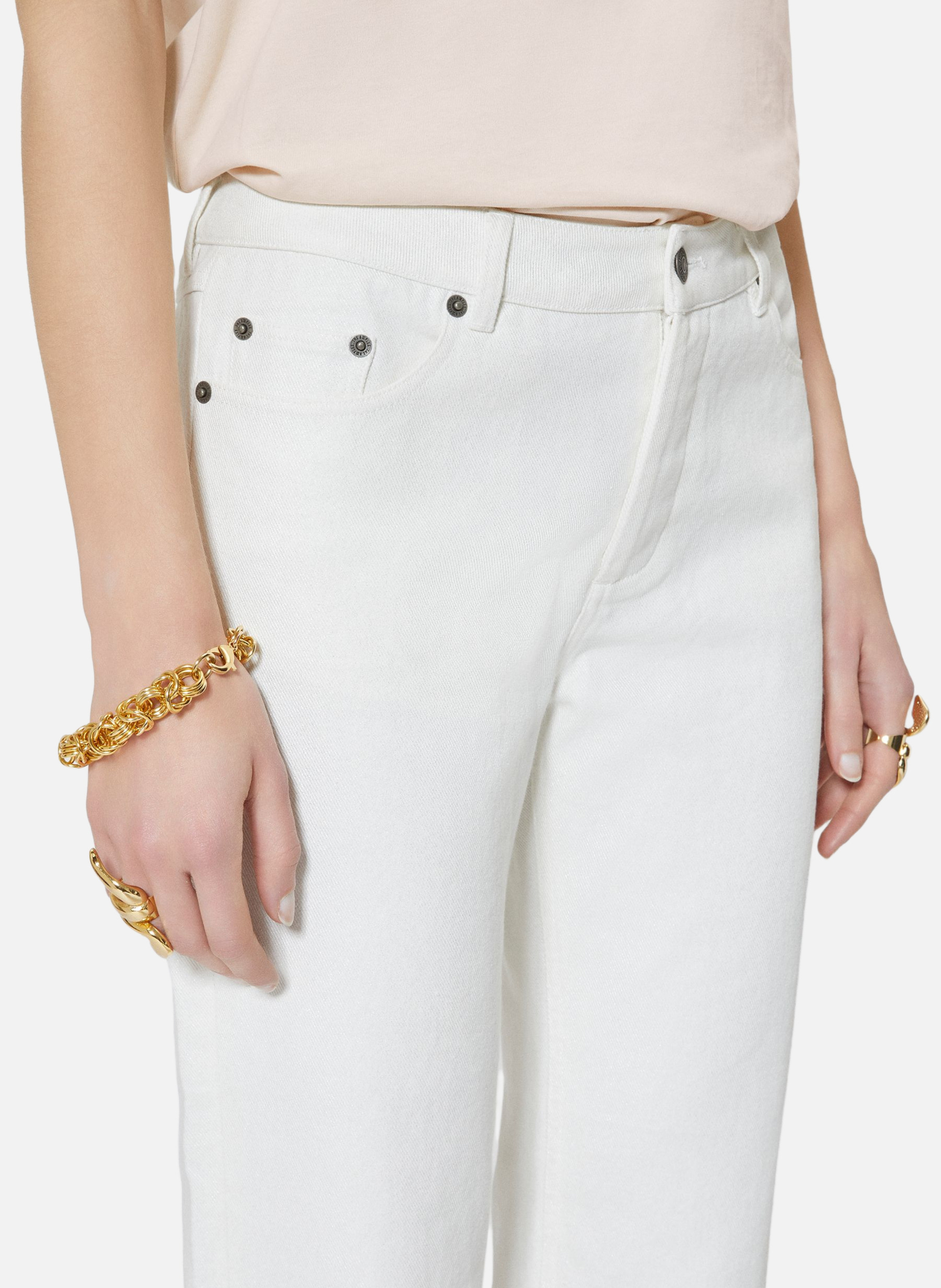 Coated slim jeans THE KOOPLES White