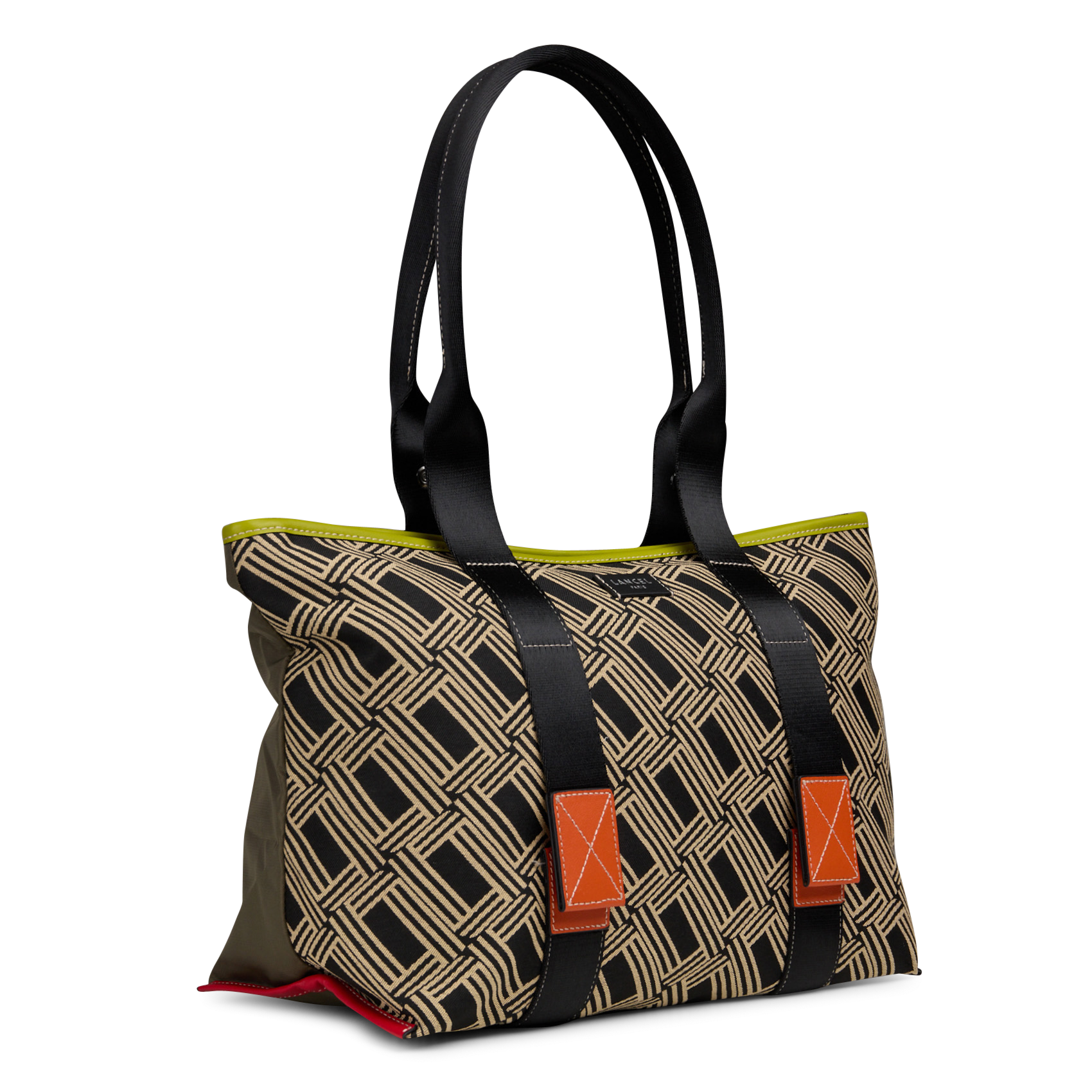 Sac zippé porté épaule imprimé LANCEL Multicolore