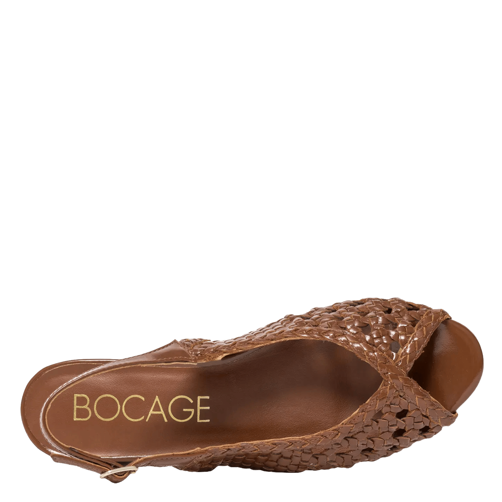 Avarca Berlin - Flache Ledersandalen mit Samt BOCAGE Braun