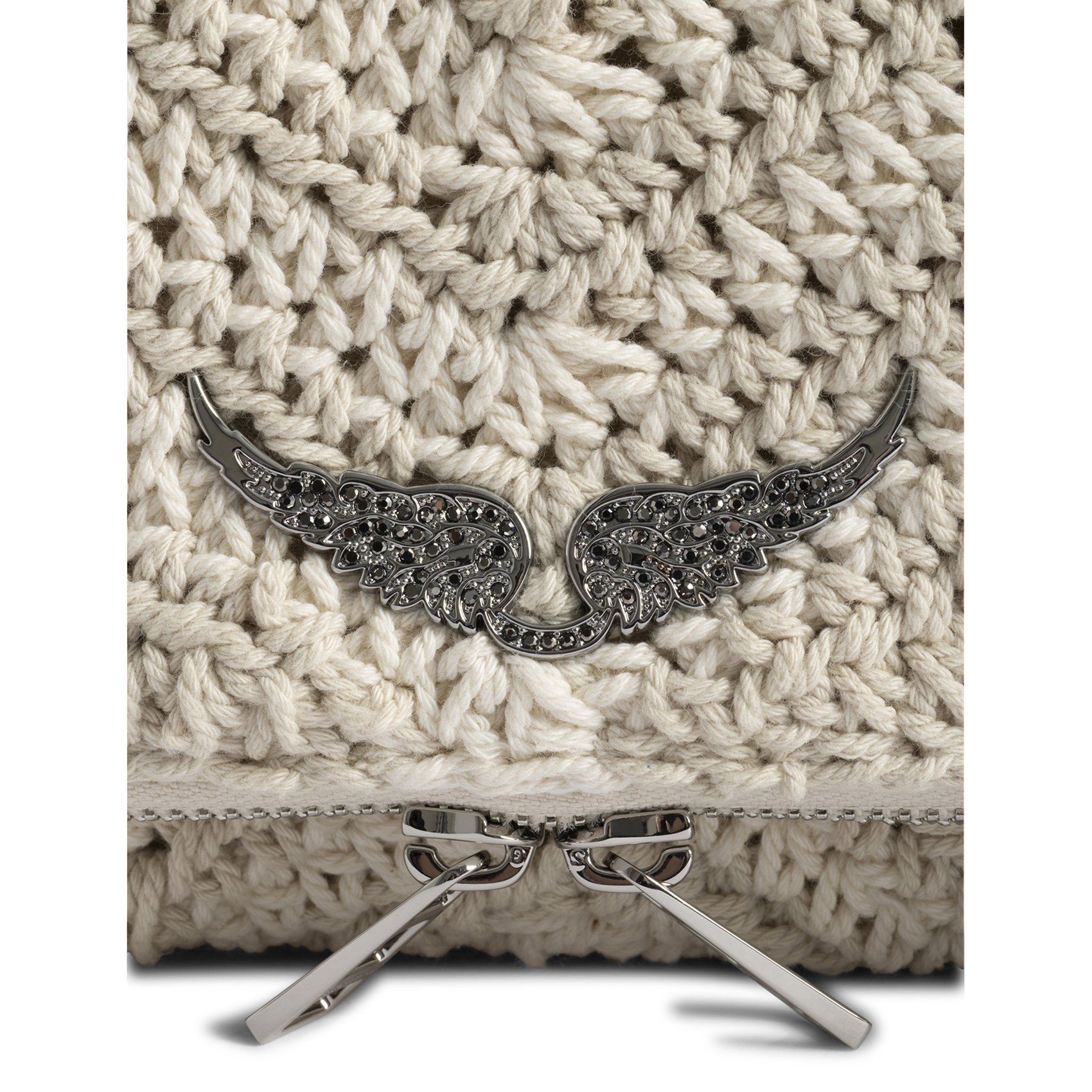 Pochette en coton macramé ZADIG&VOLTAIRE Blanc