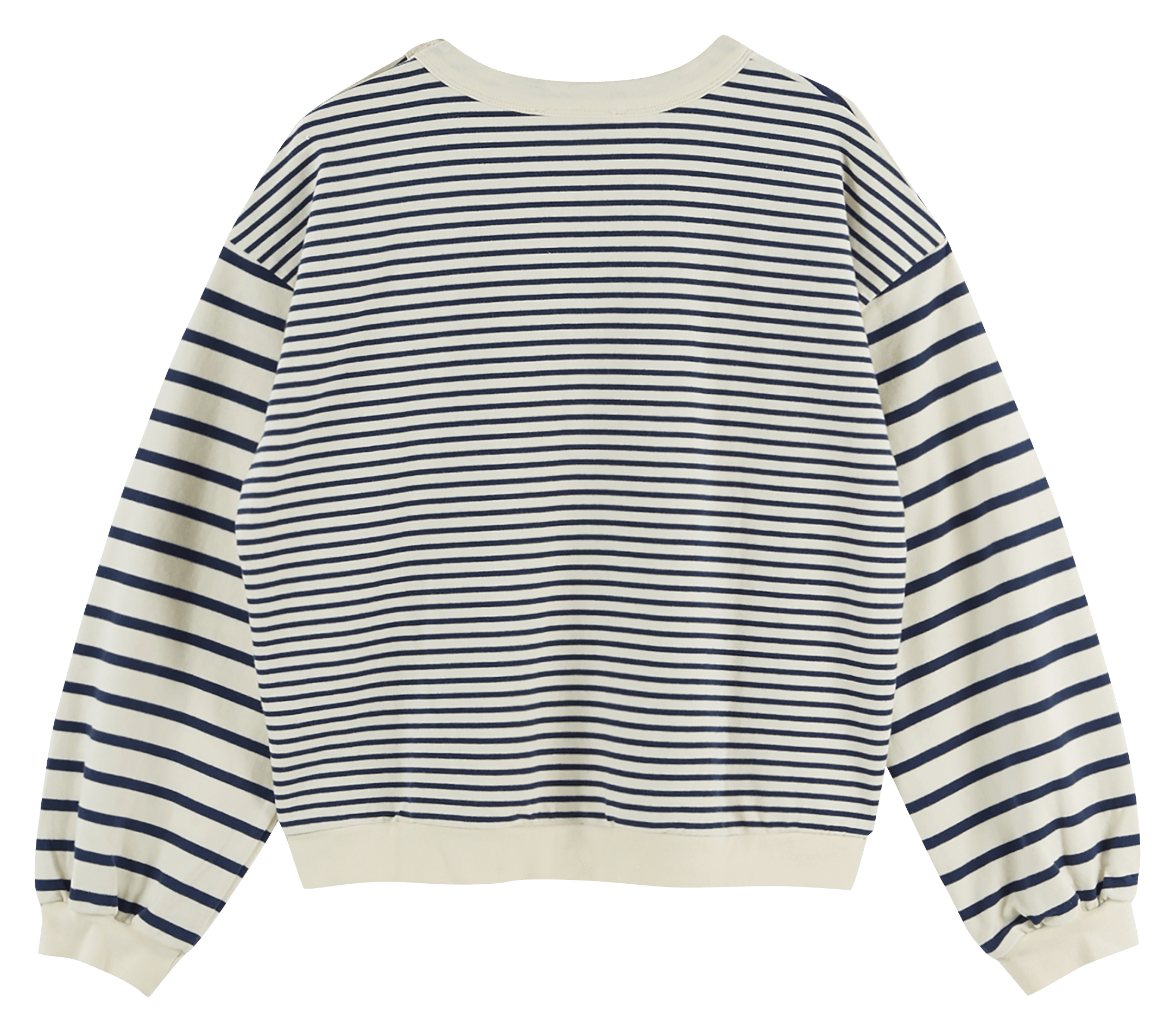 Sudadera oversize de cuello redondo a rayas de algodón orgánico. EMILE ET IDA Multicolor