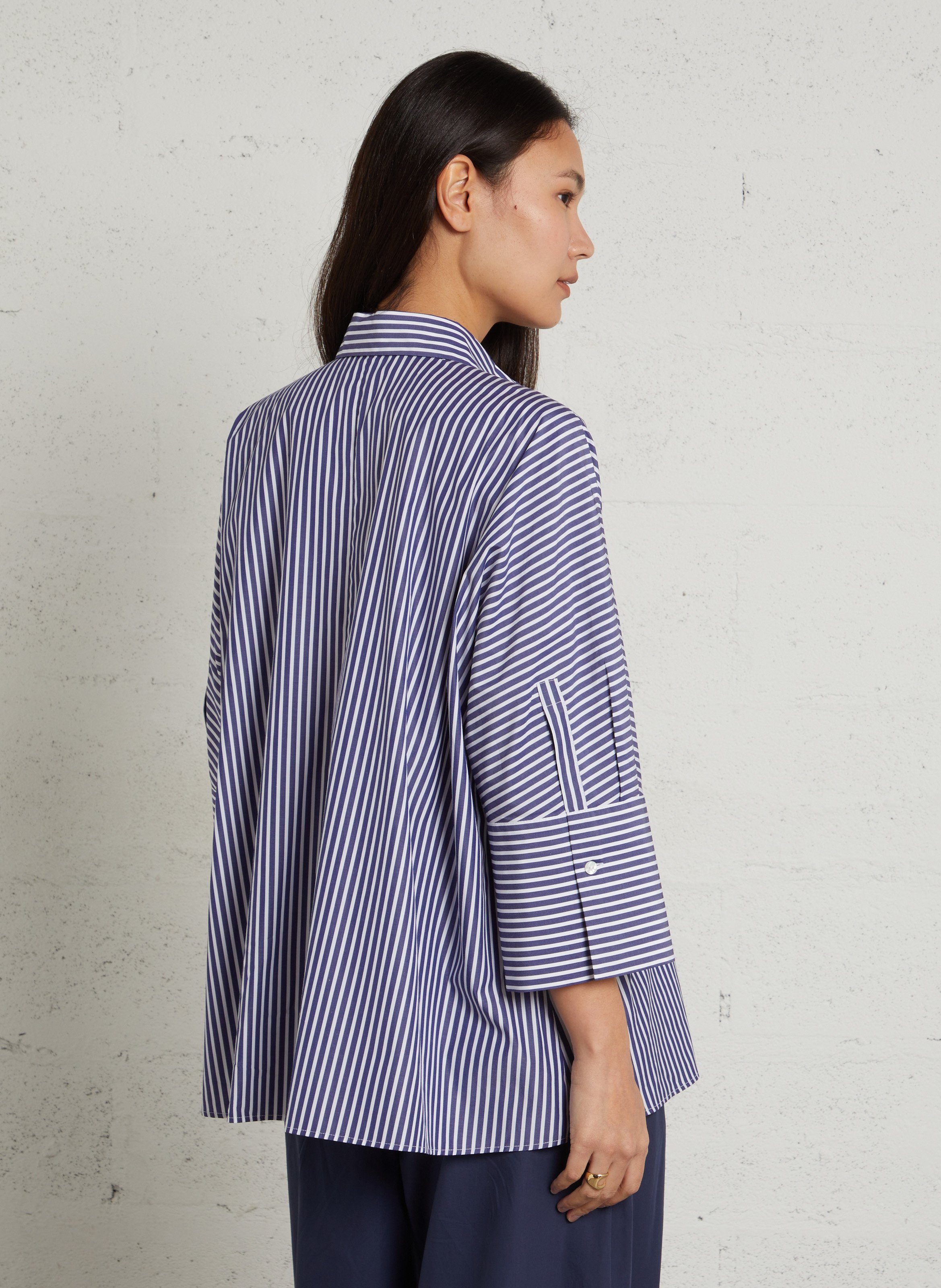 Chemise ample boutonnée à rayures MAX MARA WEEK END Bleu