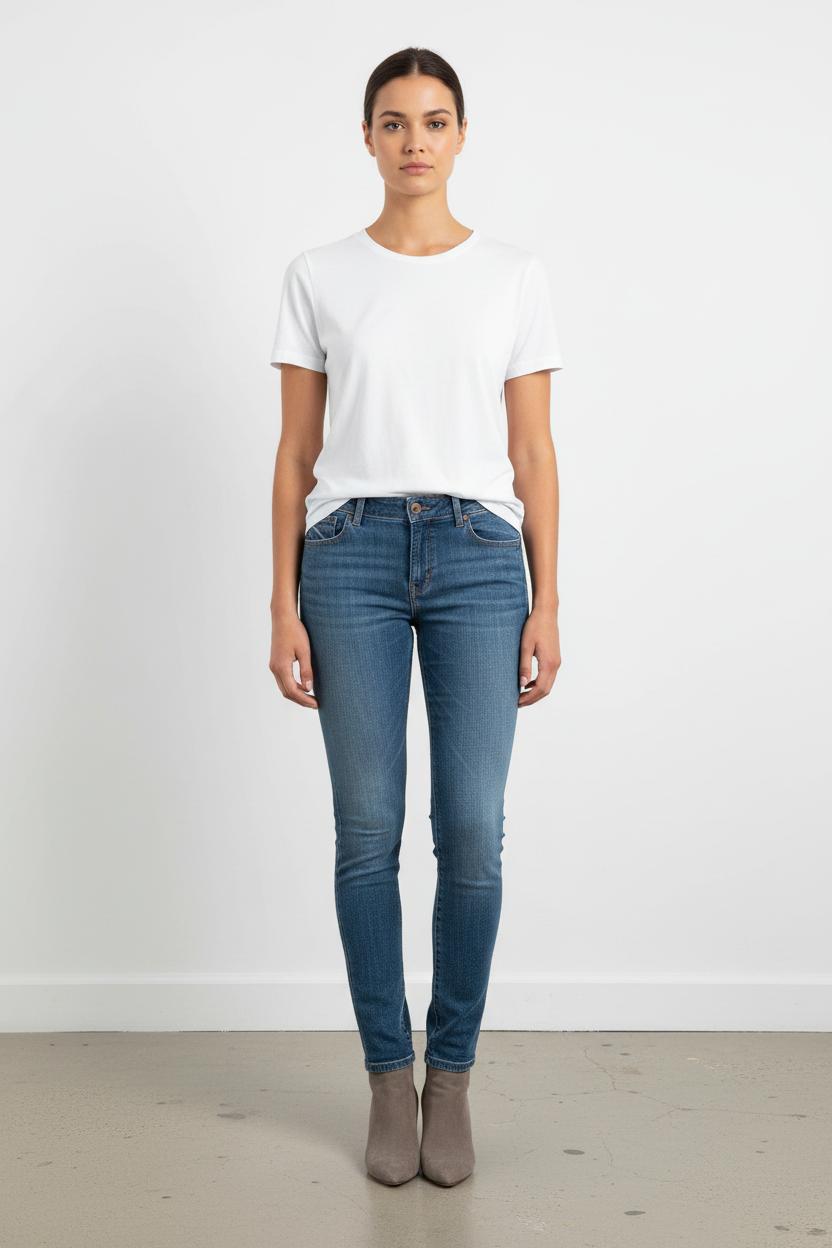 Cropped slim jeans with studs LEVI'S - Seconde main Blue