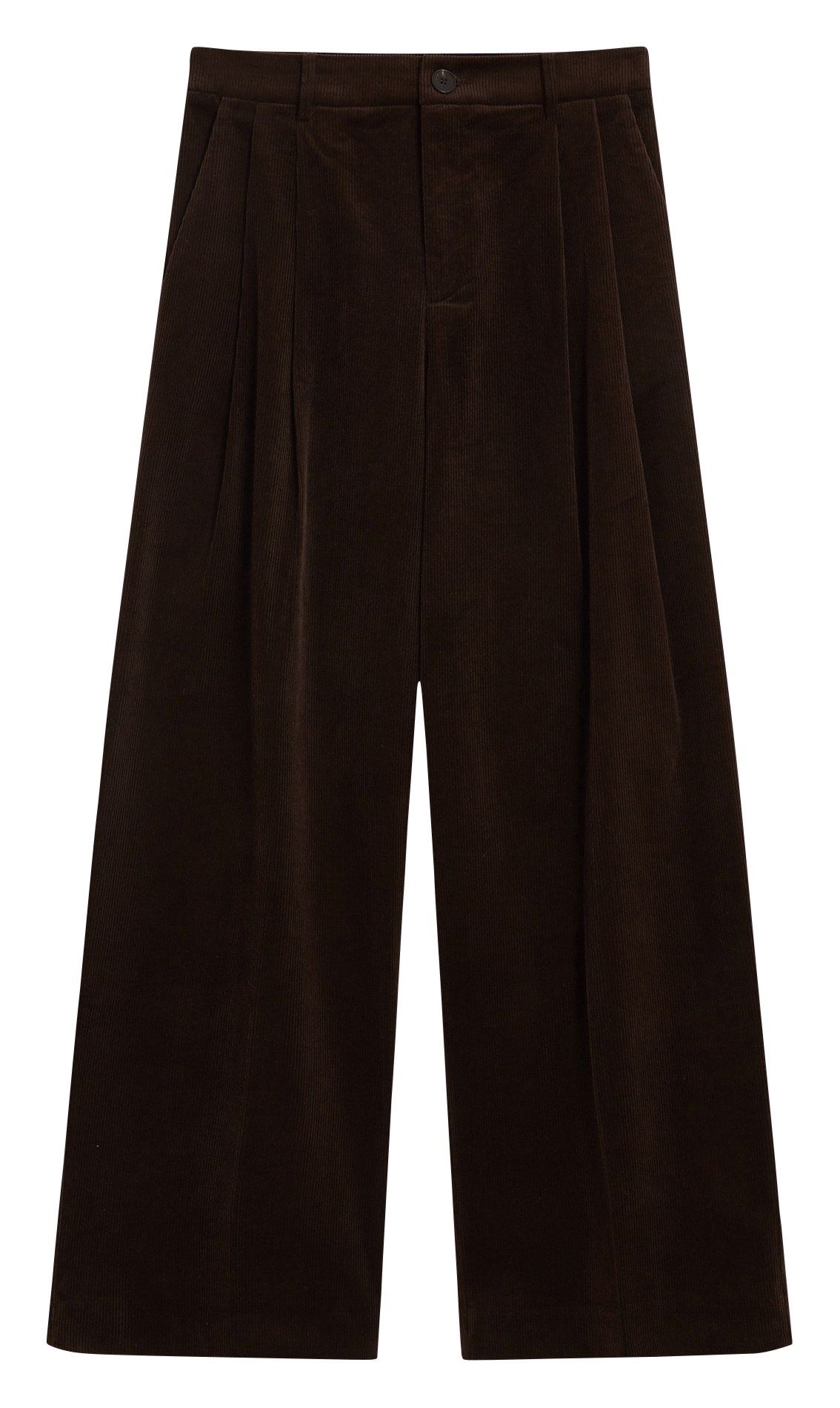 Wijde ribbroek | Bruin GRACE ET MILA Dames
