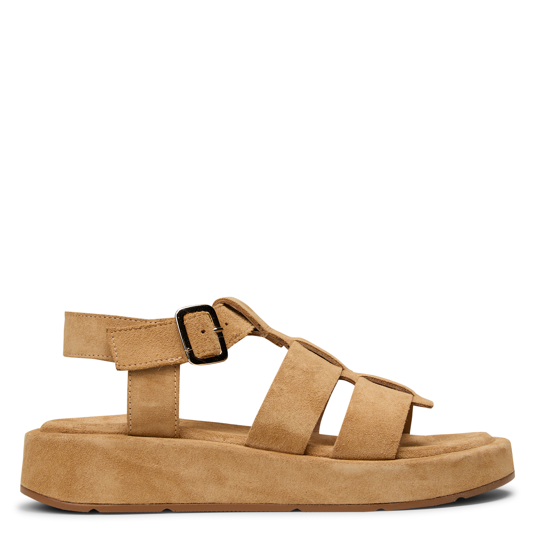 Leather platform sandals MELLOW YELLOW Beige