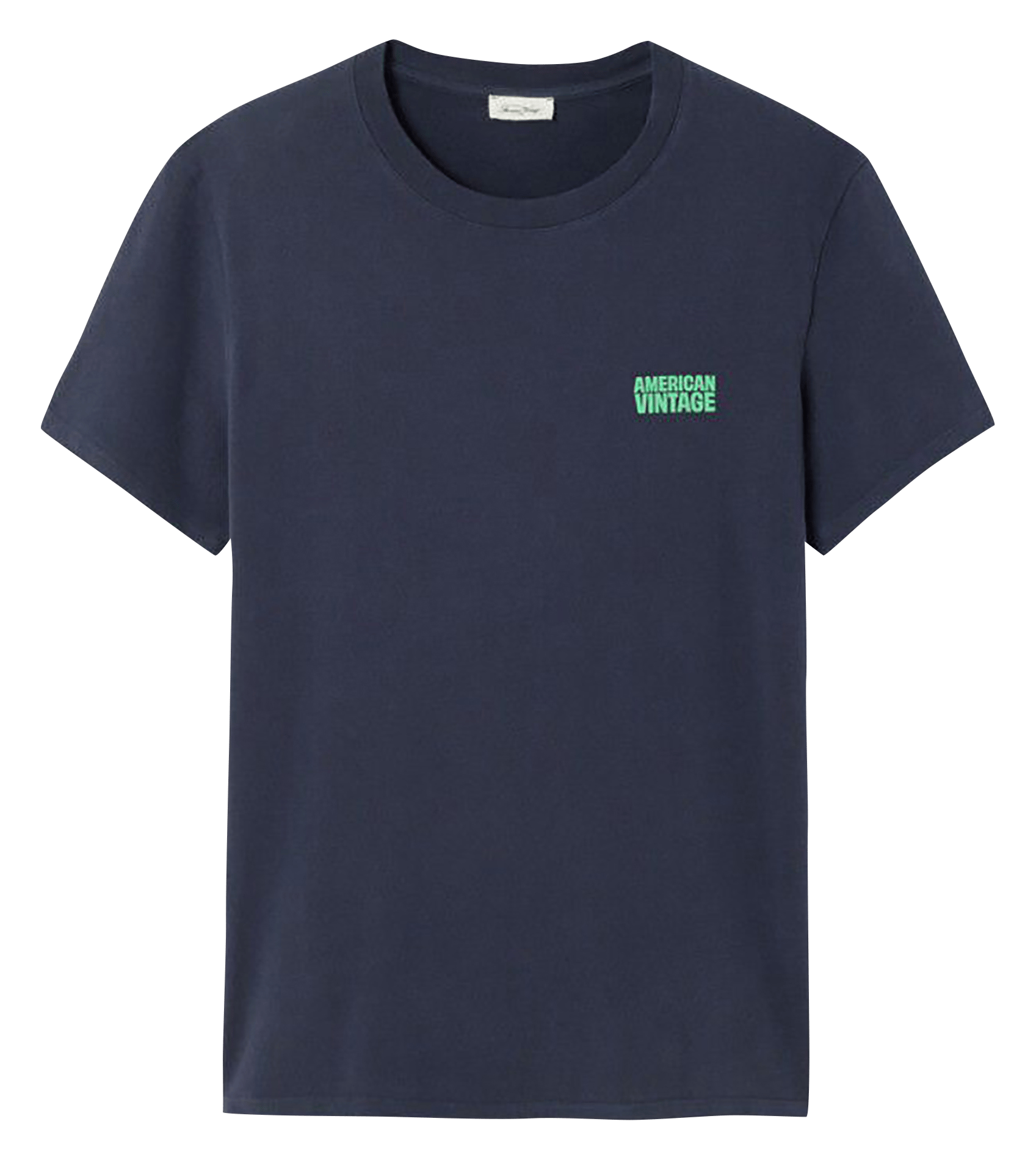 Tee-shirt droit col rond en coton AMERICAN VINTAGE