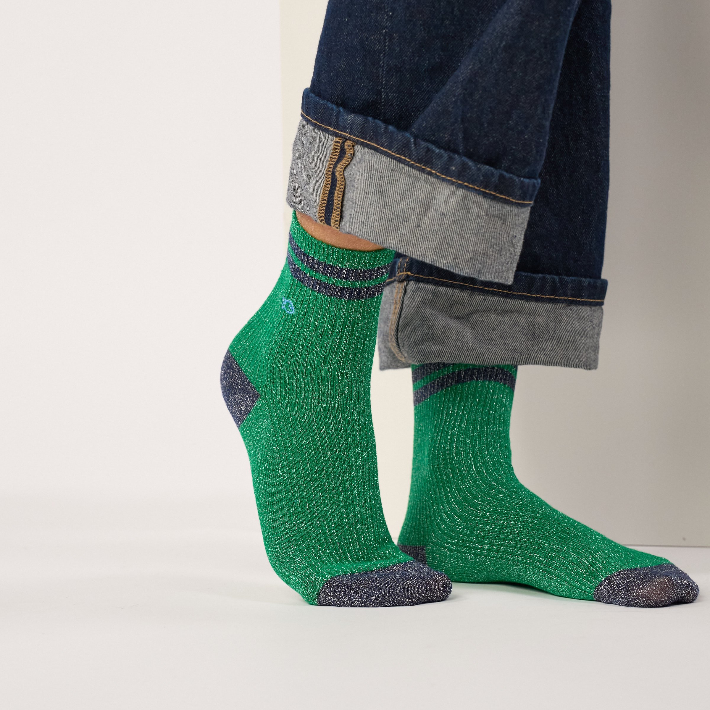 Combed Cotton Vintage Socks BILLYBELT Green