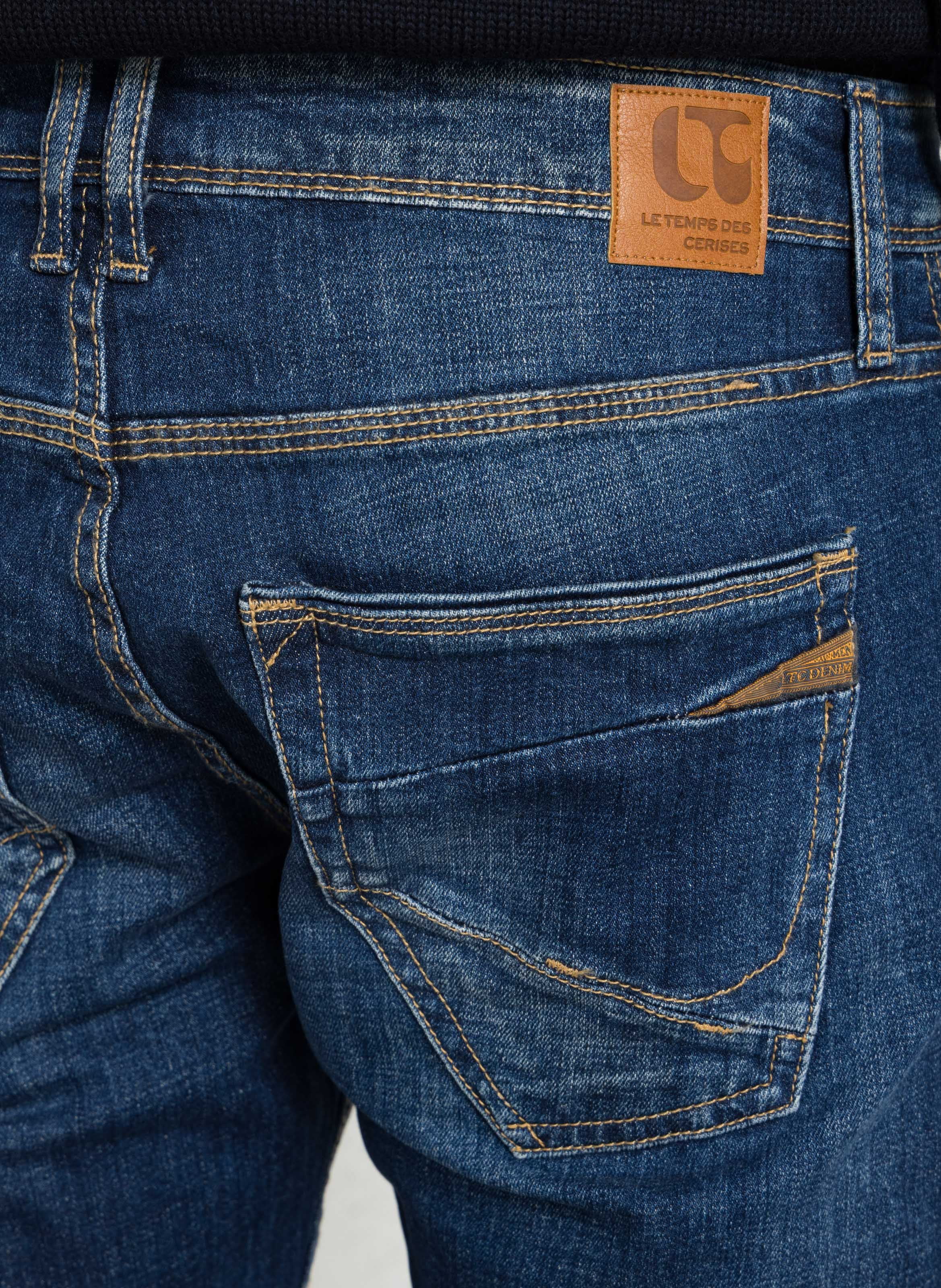 Eng anliegende Jeans aus Baumwollmischung LE TEMPS DES CERISES Blau