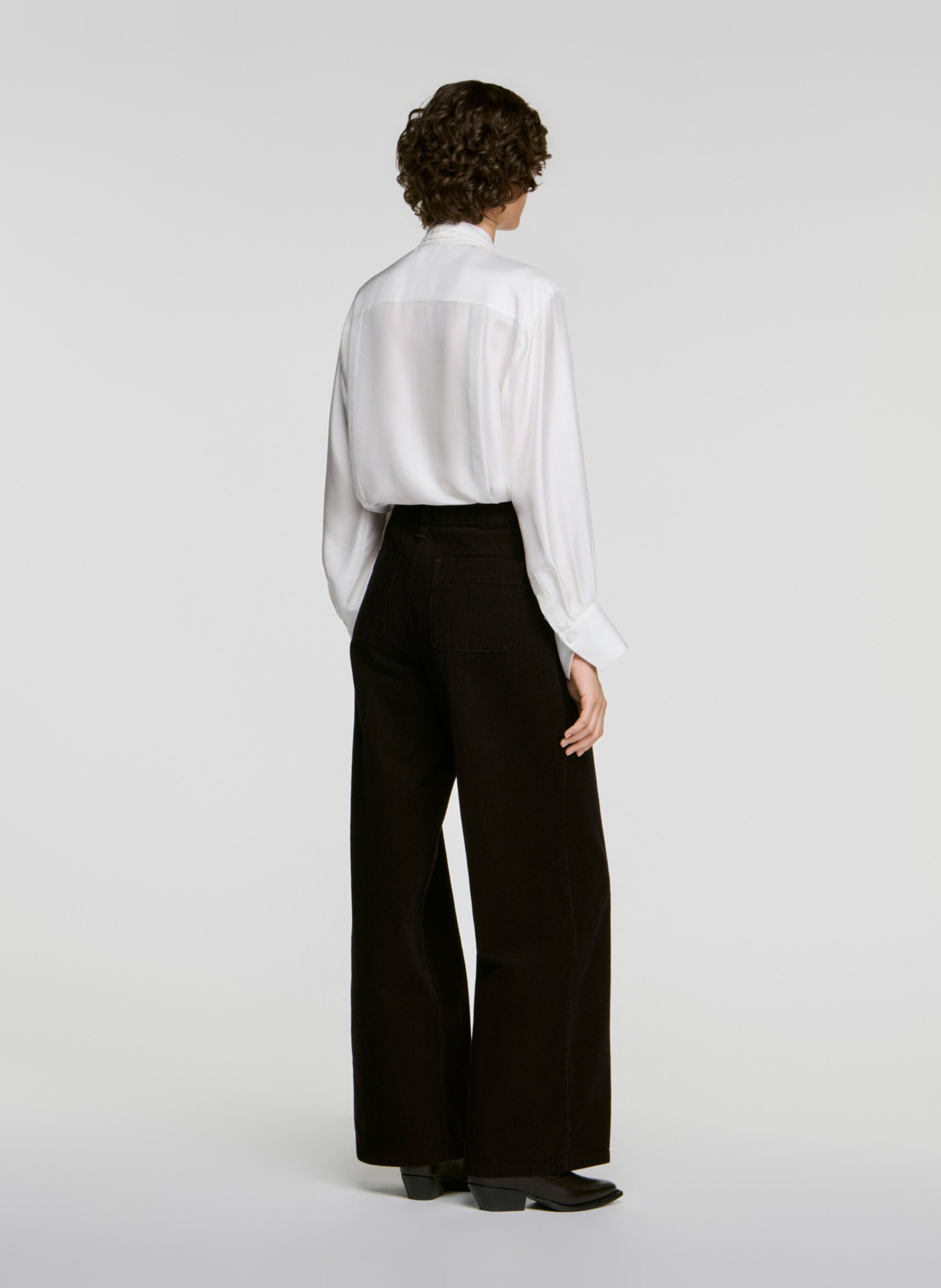 Wijde broek met bretels SANDRO Rood