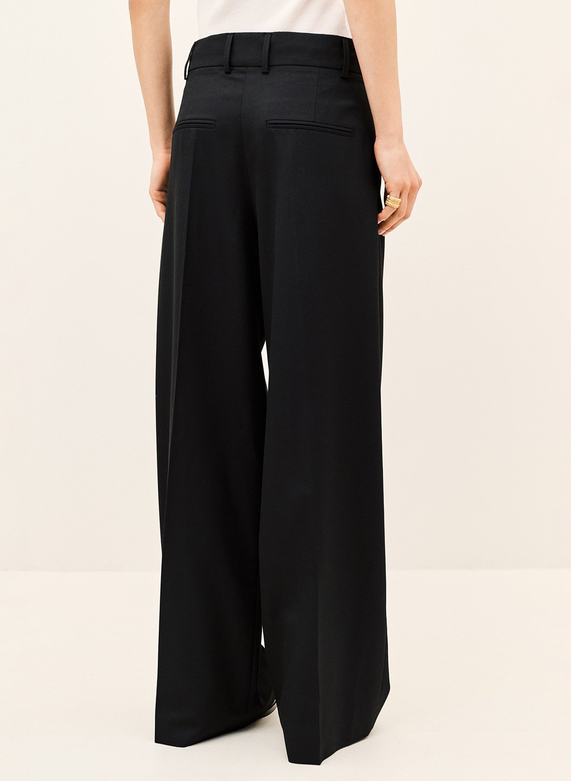 Plain straight pleated trousers | Black BA&SH Women