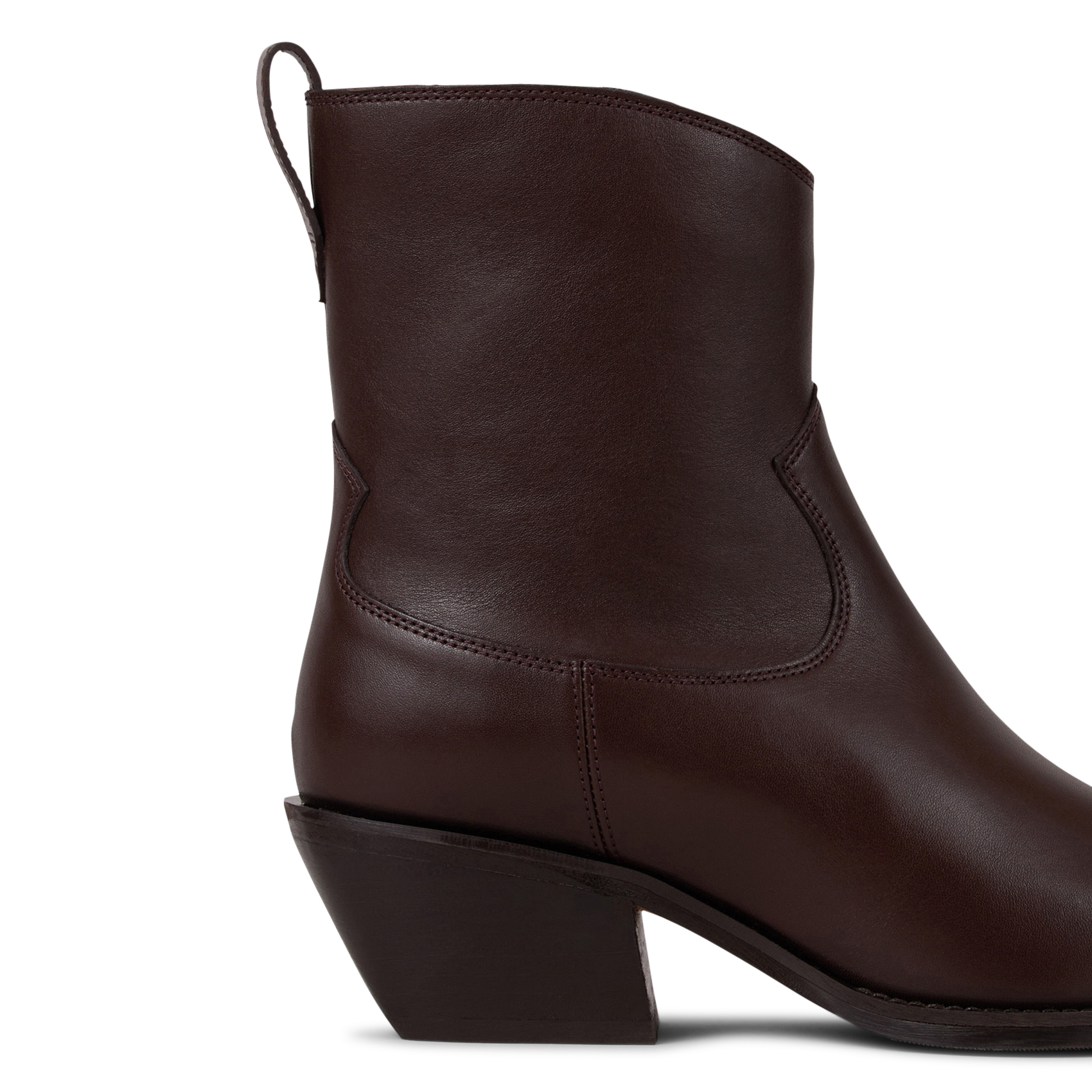 Spitze Lederstiefeletten BA&SH Pflaume