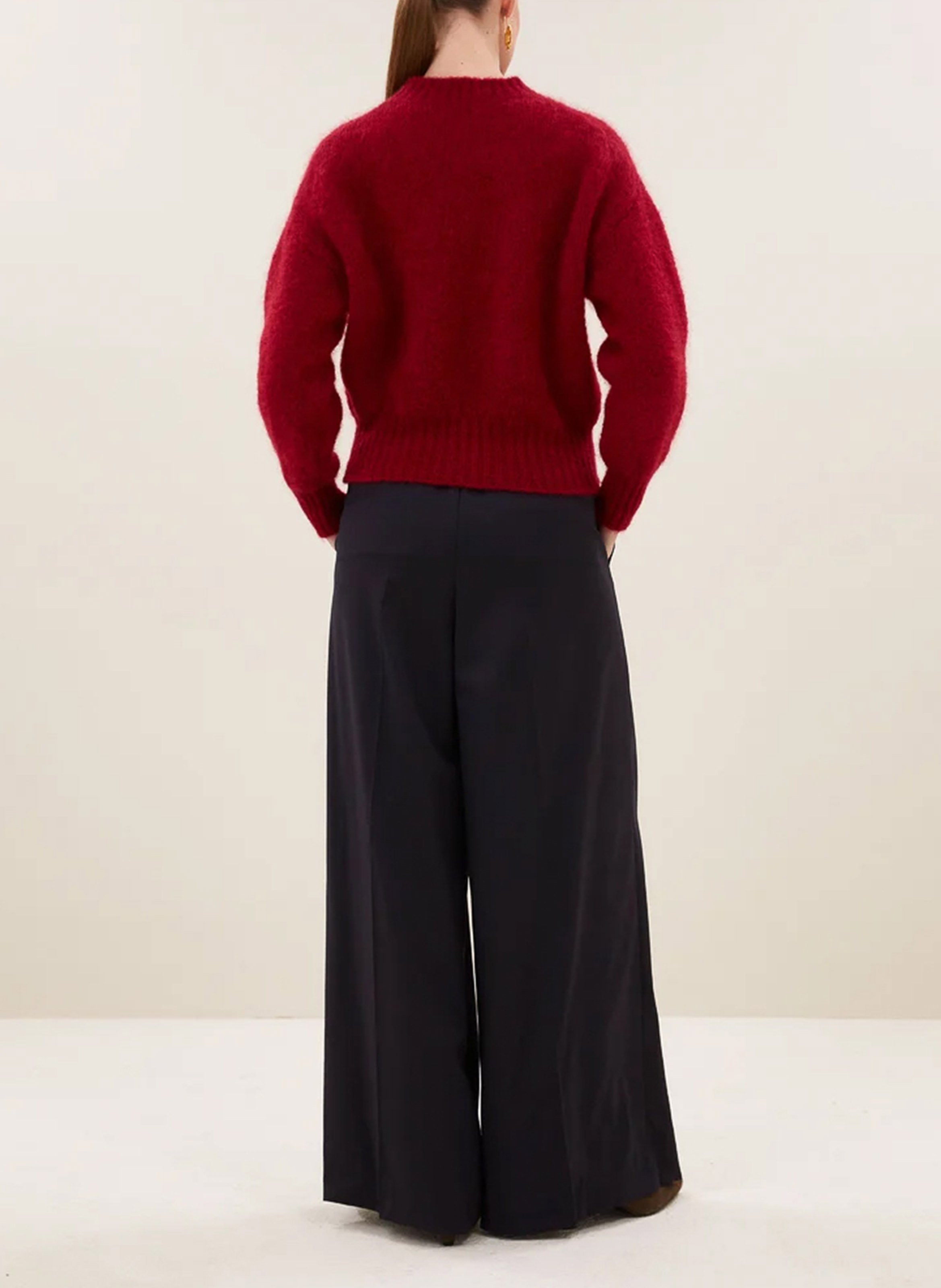 Pull oversize en laine mélangée BY BAR Rose