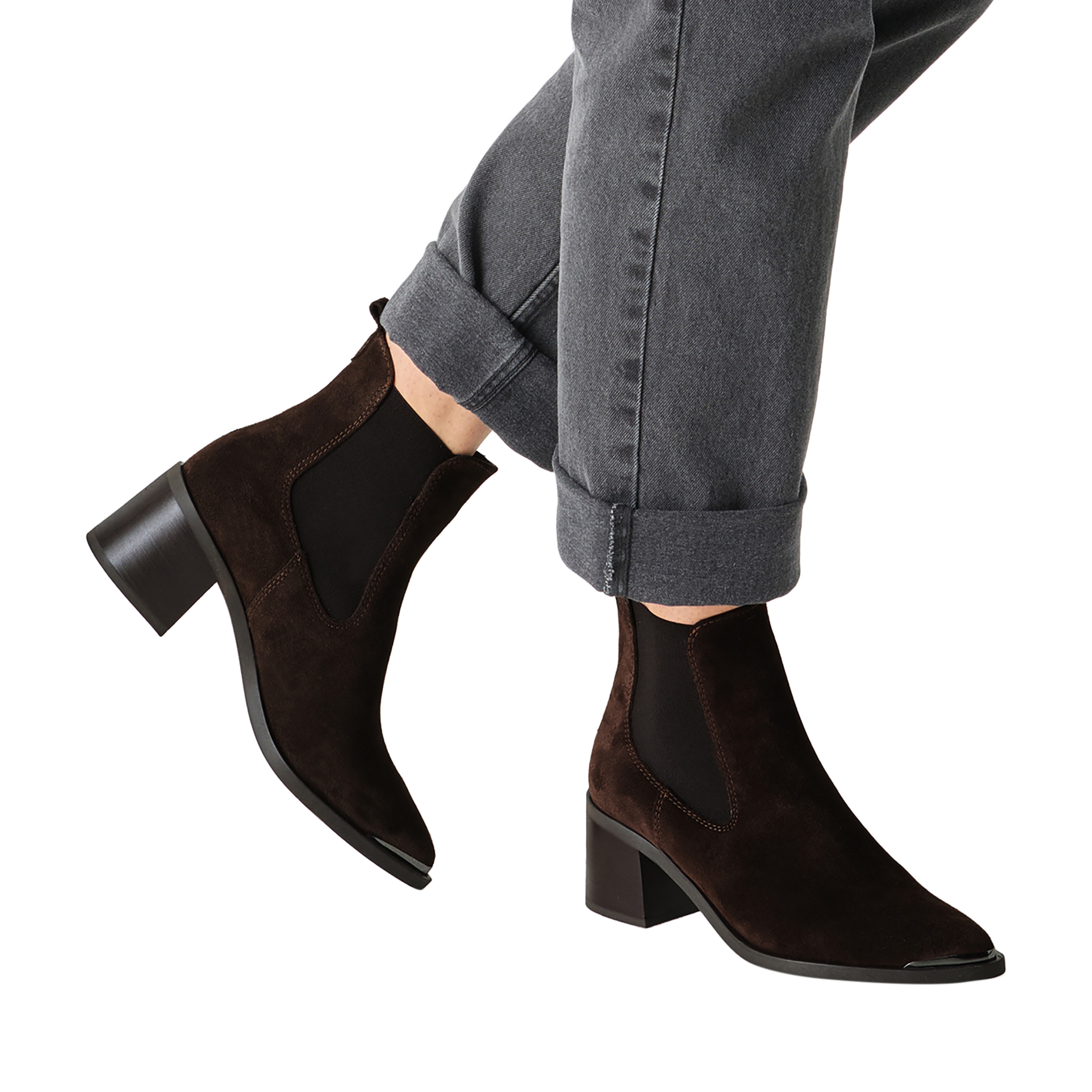Leather ankle boot TAMARIS Brown