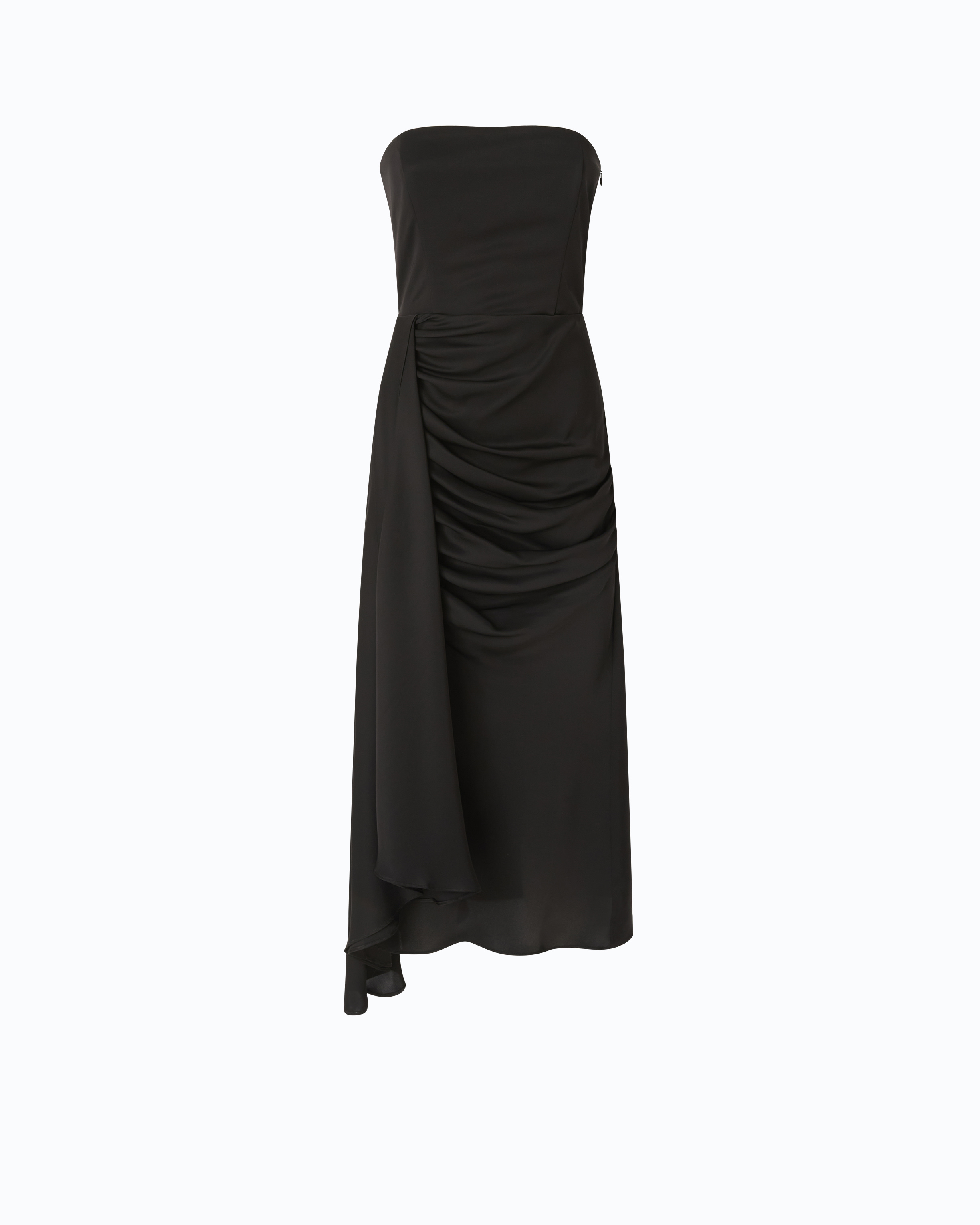 Robe midi sans manches en satin PINKO Noir