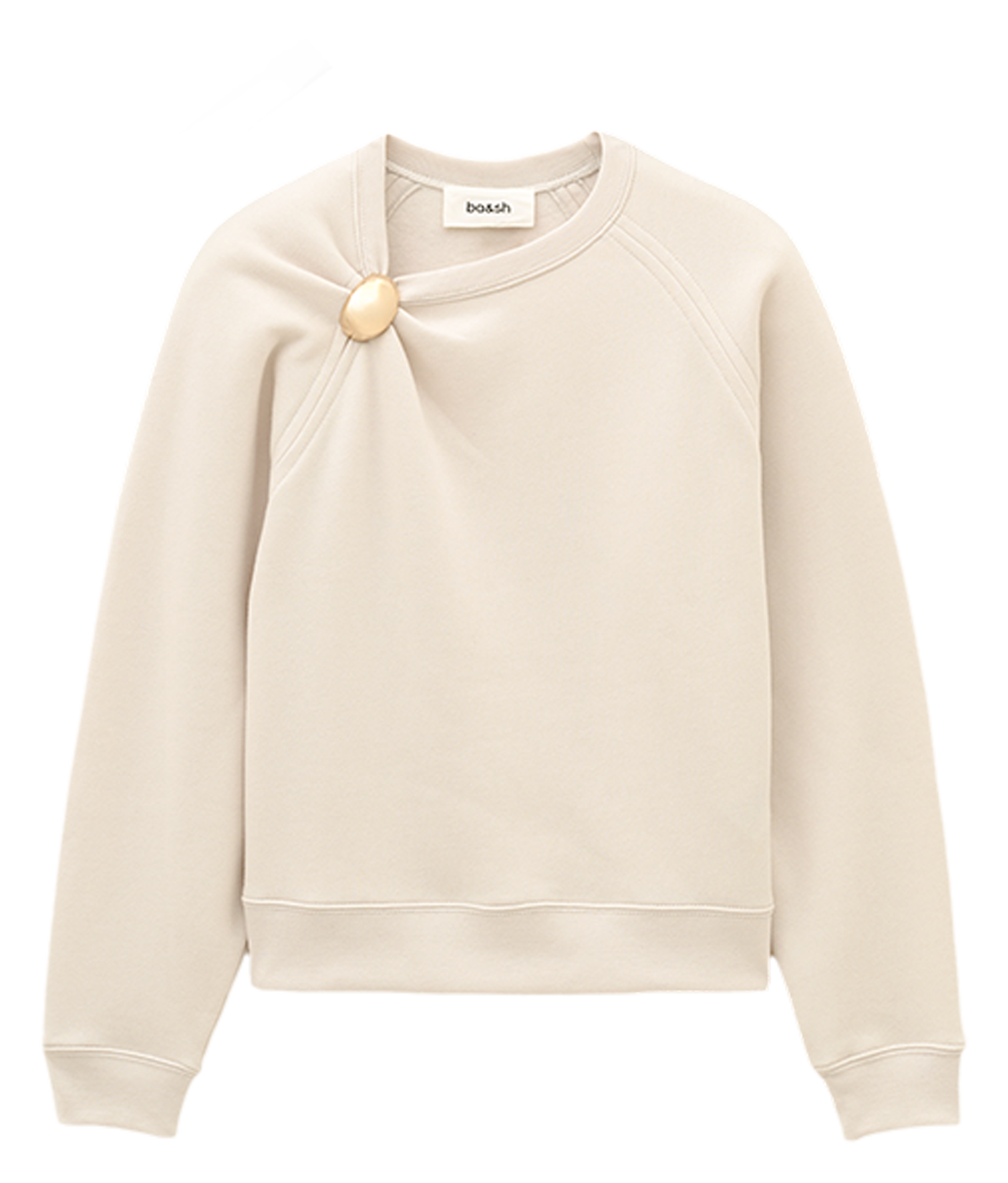 Gerade geschnittenes Sweatshirt aus Baumwoll-Mix BA&SH Beige