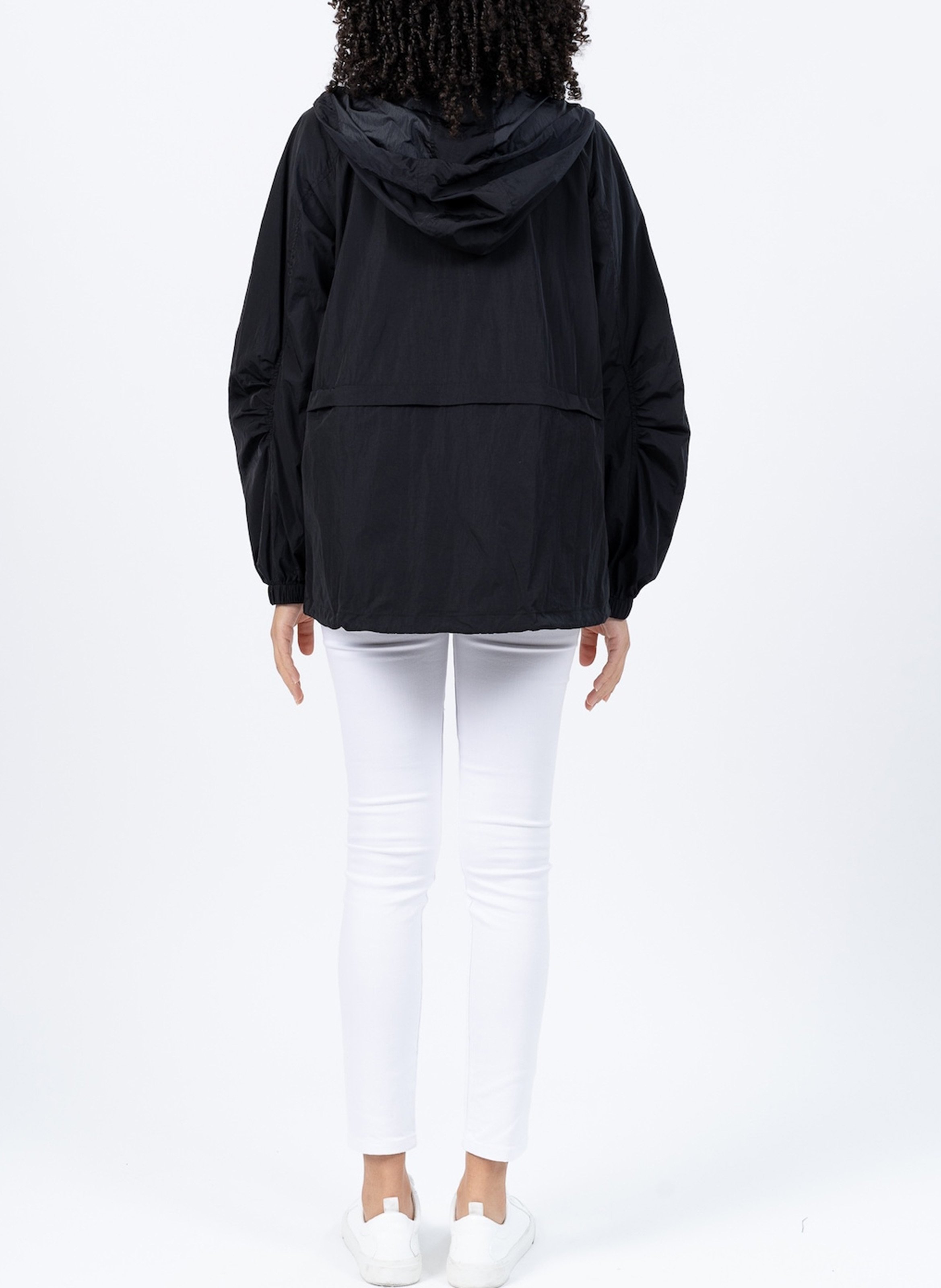 Imperméable long à capuche convertible  FLOTTE Noir