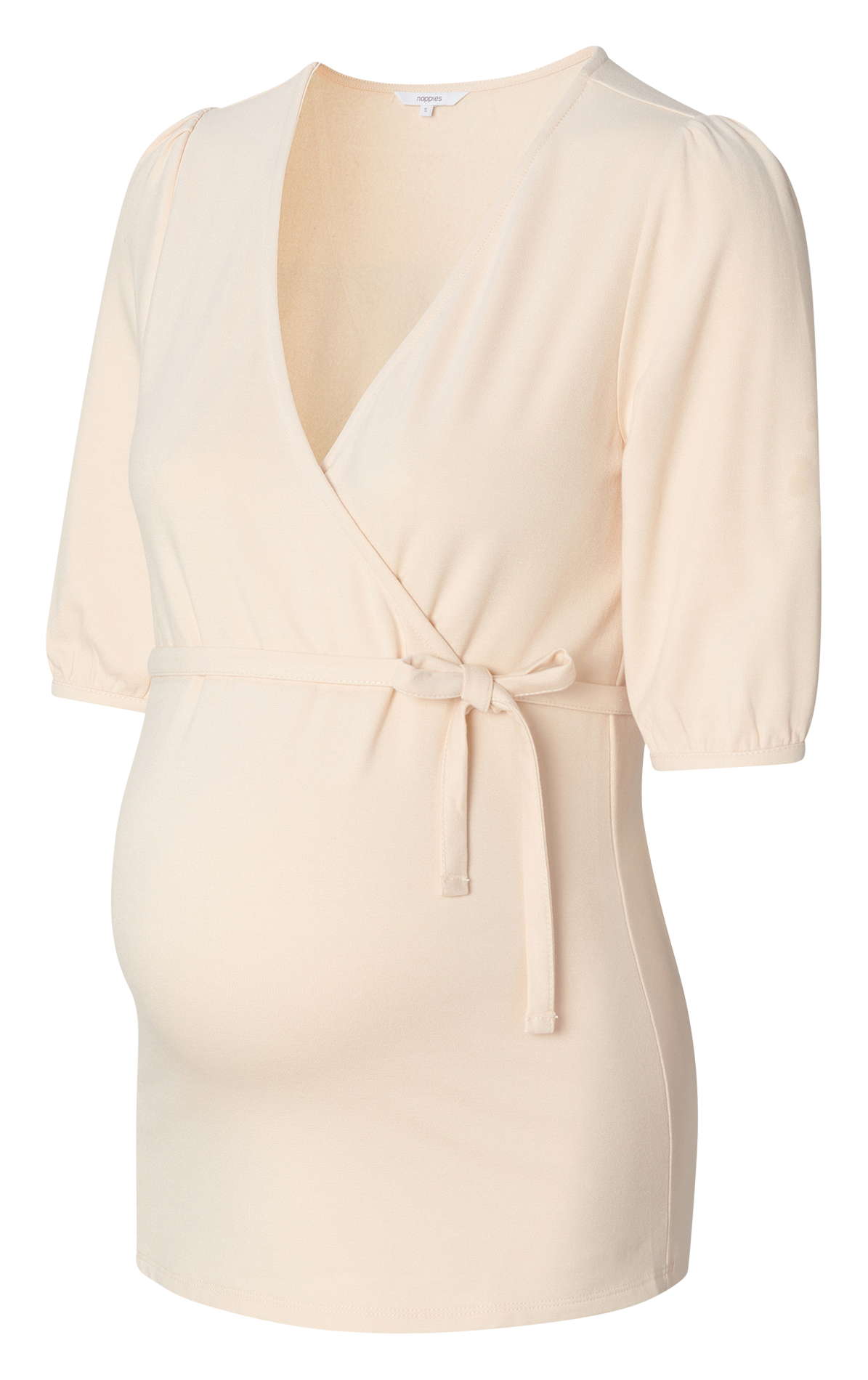 Maternity top with crossover neckline NOPPIES White