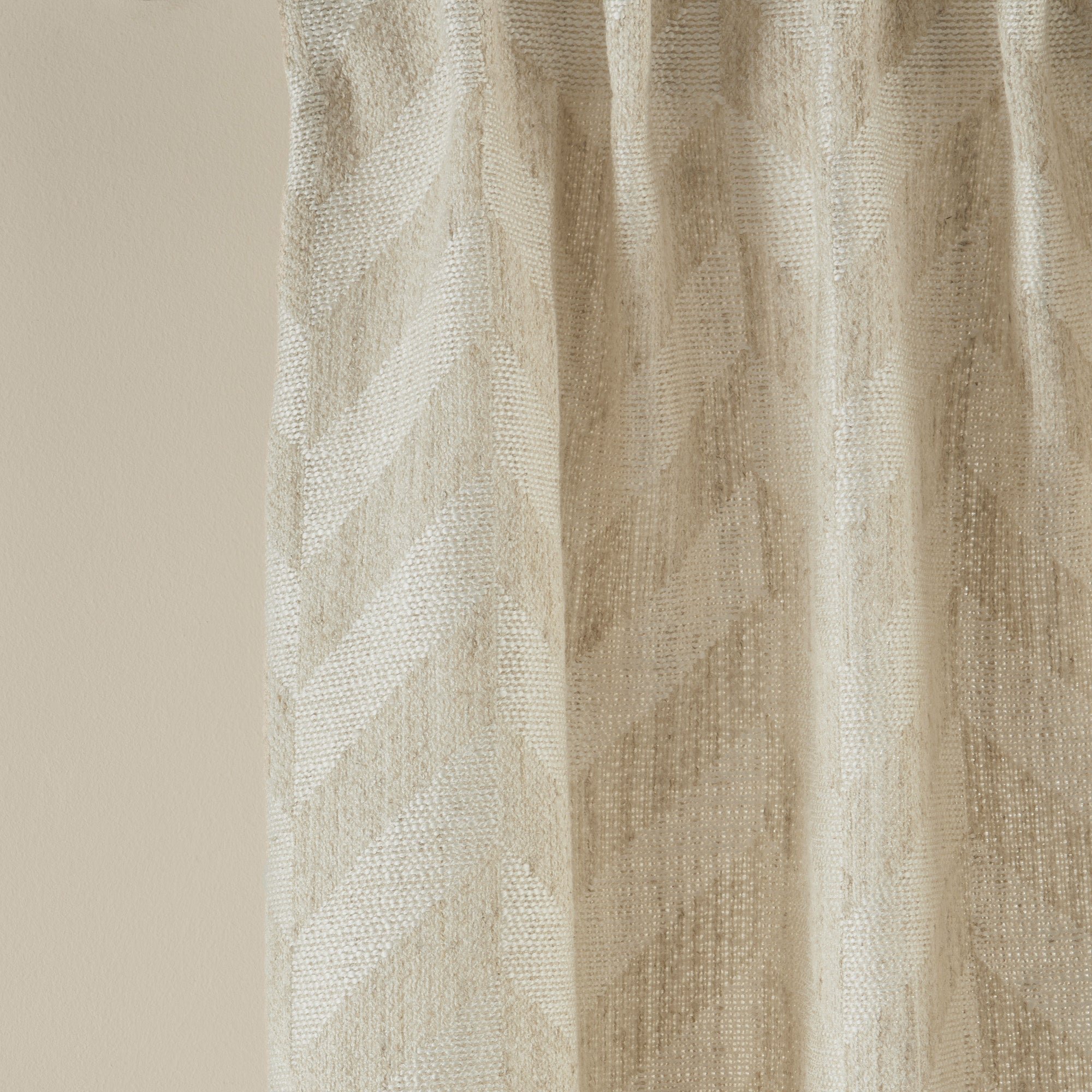 TOBIAS - Linen curtain with gathering tape MADURA Beige