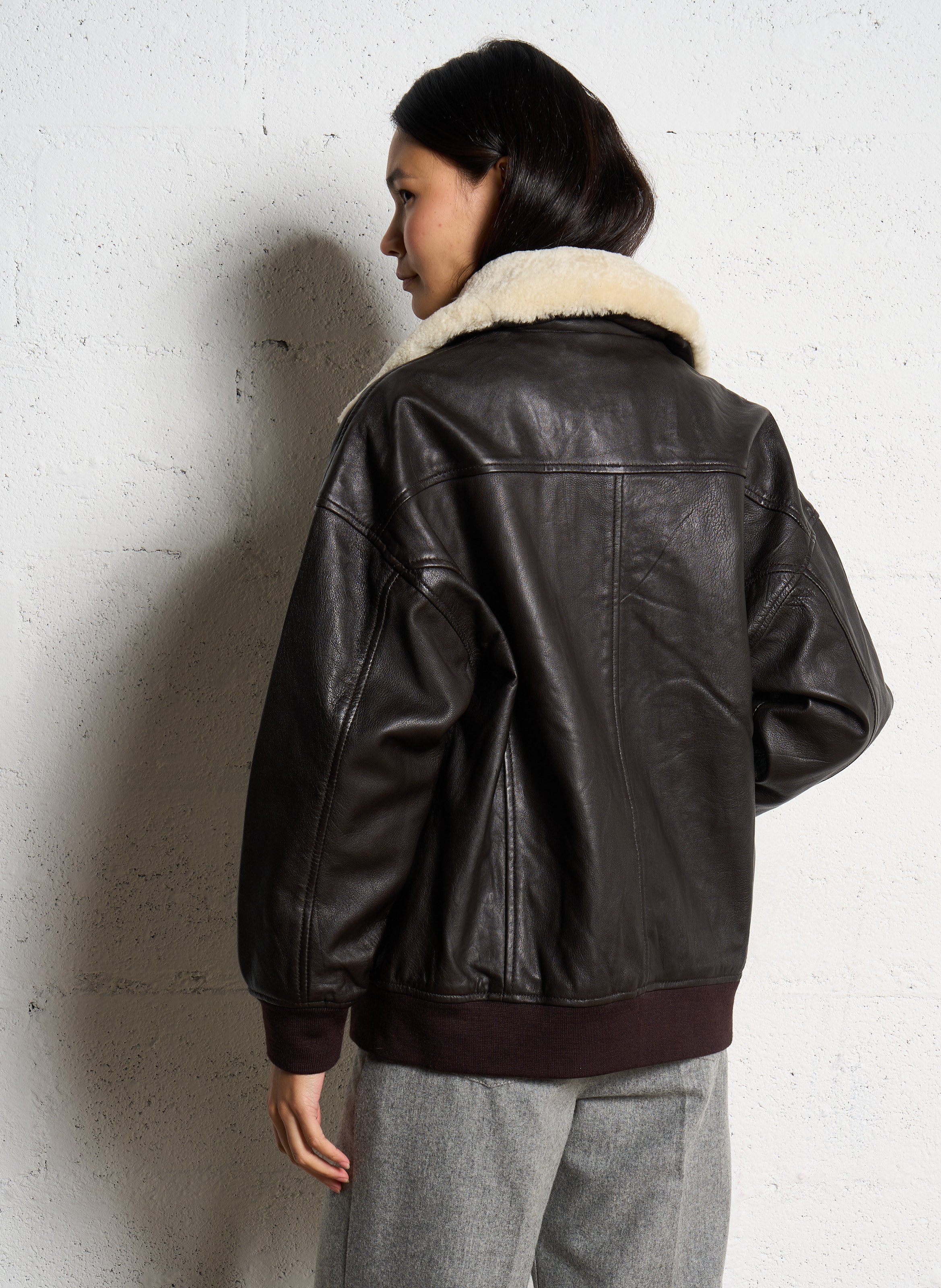 Blouson en cuir  SCHOTT Marron