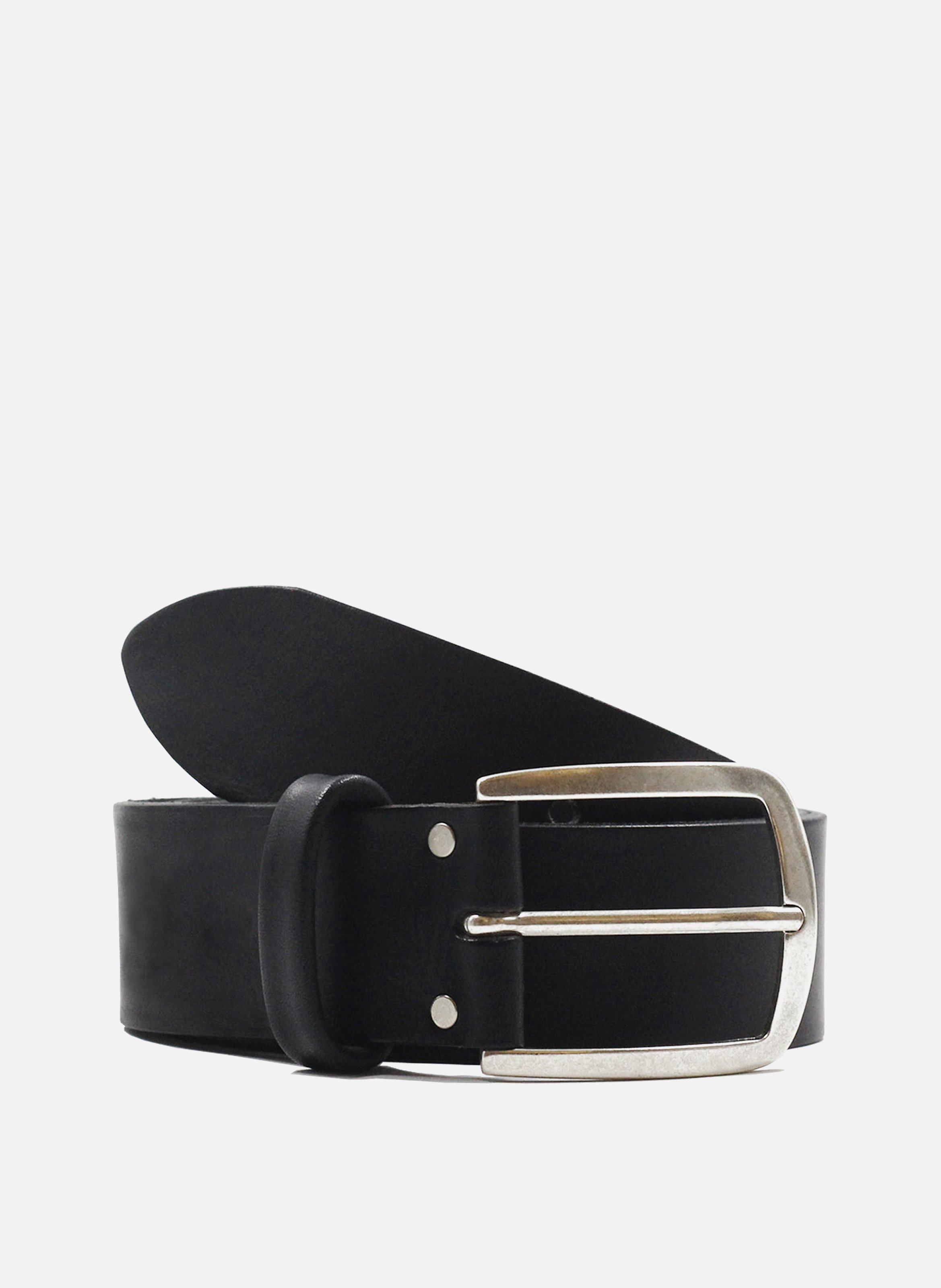 Paris smooth leather belt JULES & JENN Black