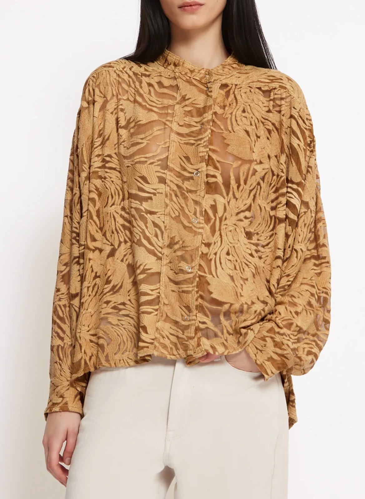 Oversize Seidenhemd ROSEANNA Braun