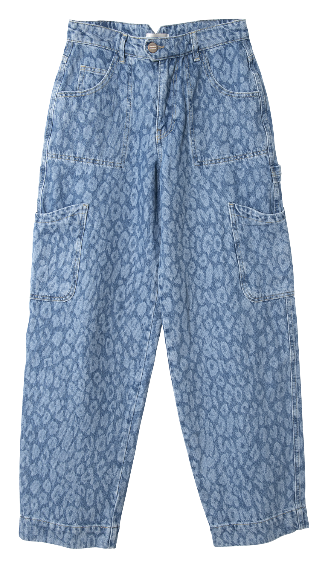 Leopard print cargo jeans DAMSON MADDER Blue
