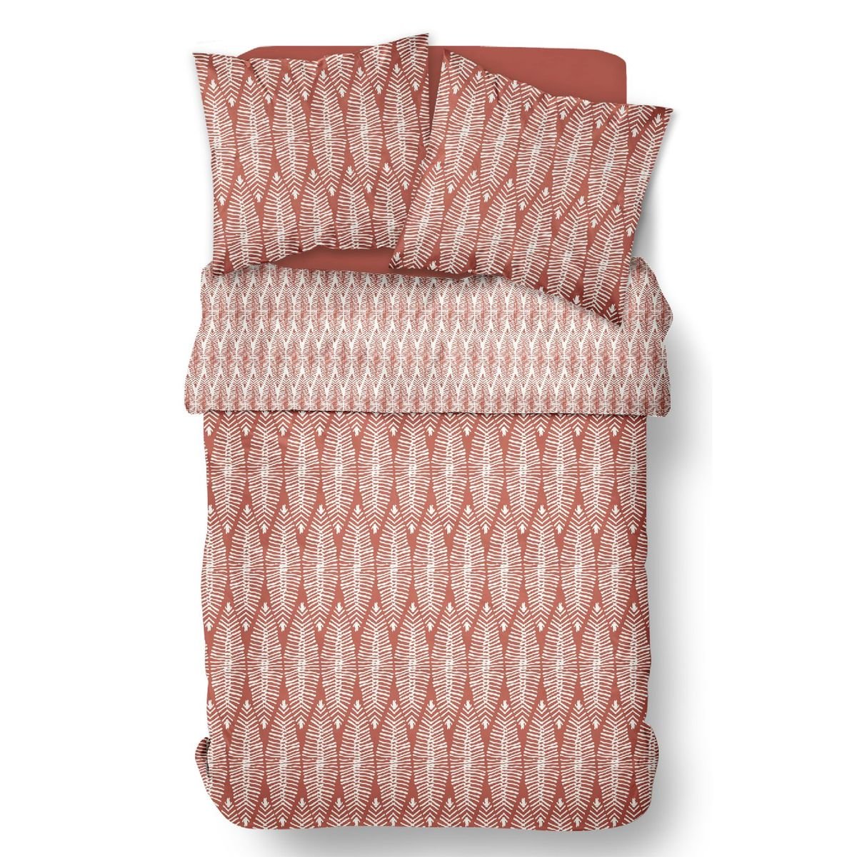 Printed cotton bed set TODAY LINGE DE MAISON White