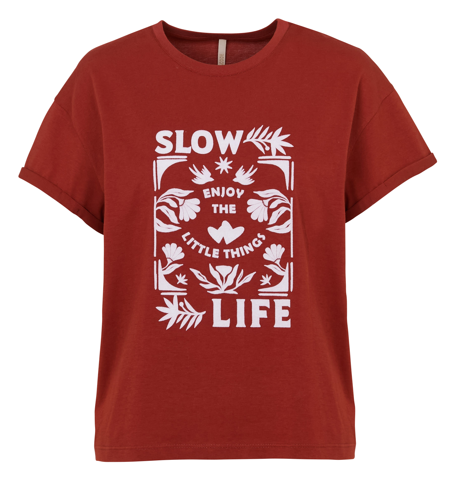 Straight cotton T-shirt I CODE Red