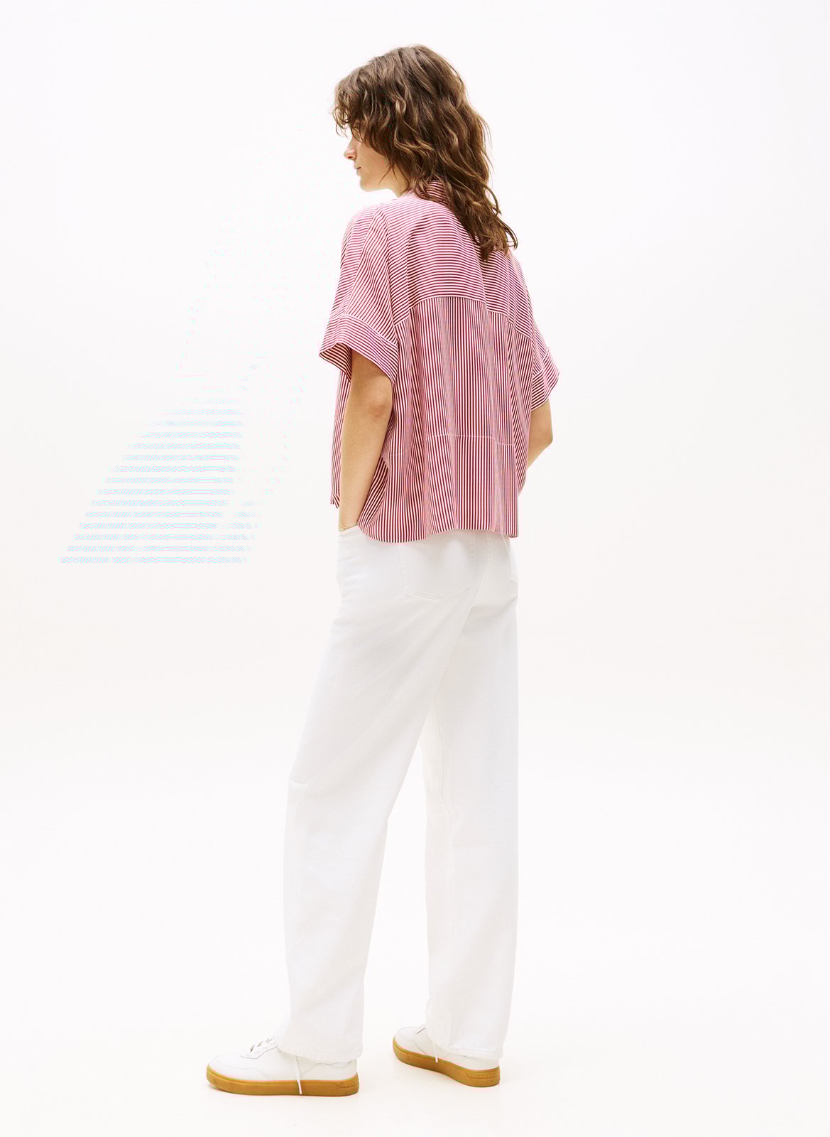 Striped straight shirt TOMMY HILFIGER Red