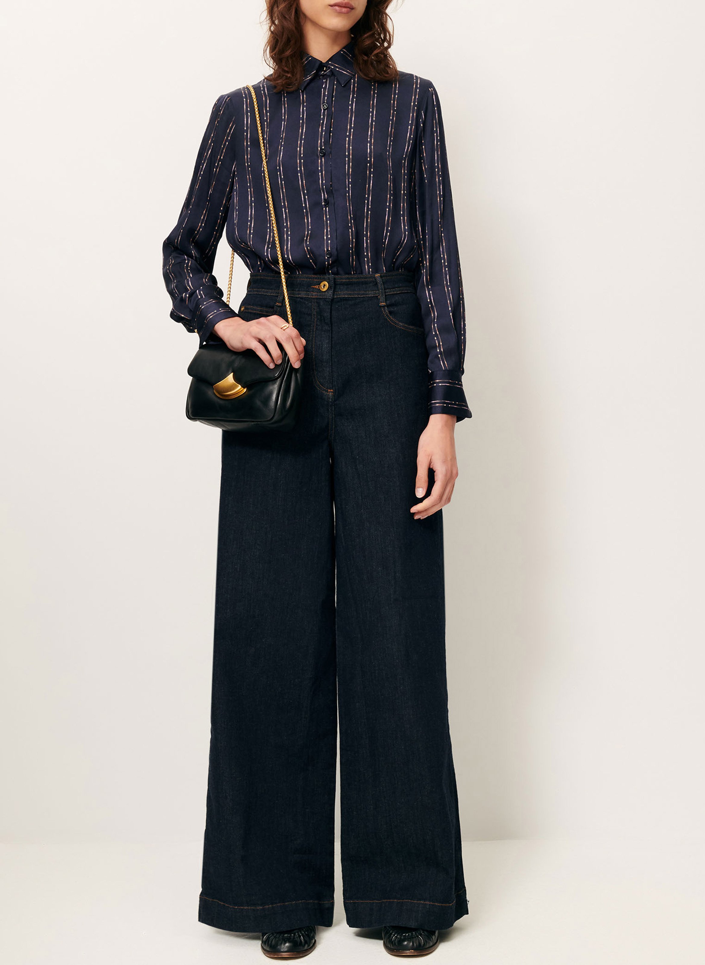 Chemise col classique imprimée SESSUN Bleu