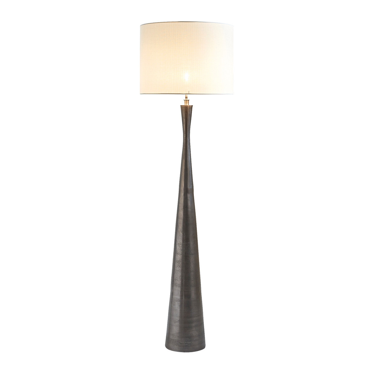 Matte black floor lamp BLANC D'IVOIRE Brown