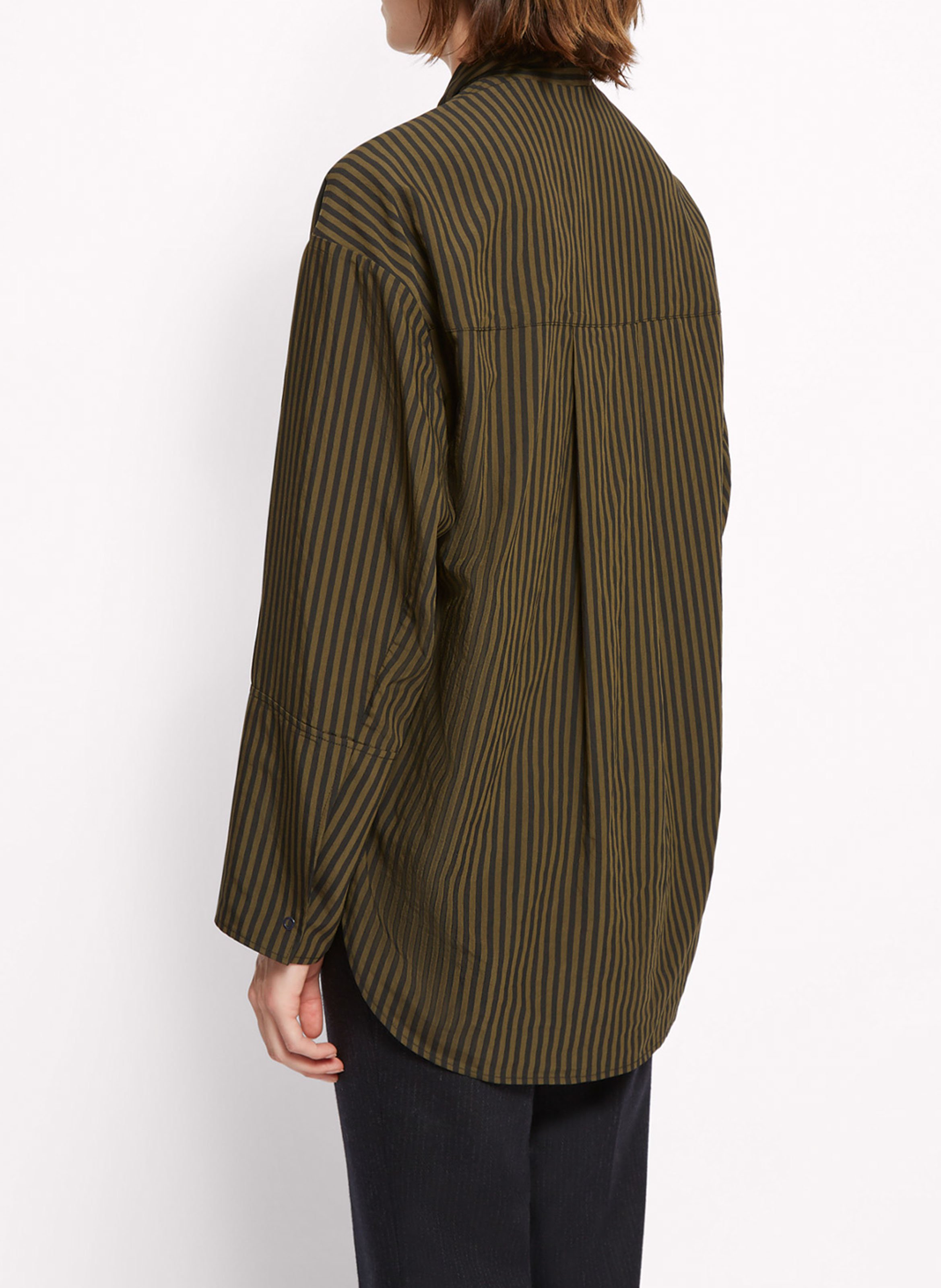 Chemise col lavallière rayée ROSEANNA Vert