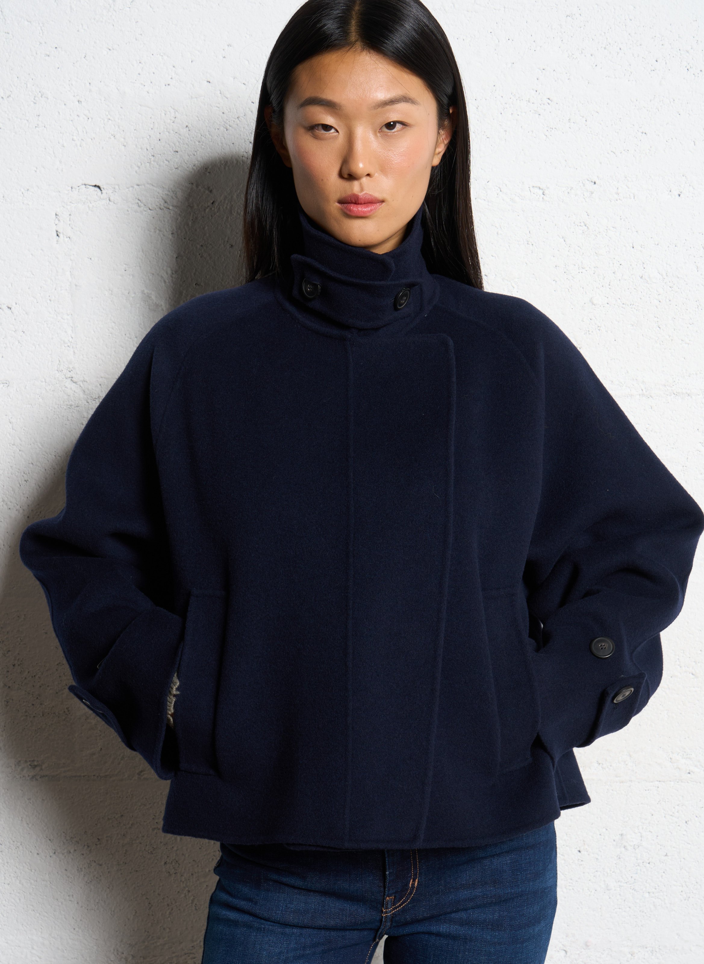 Classic-collar wool jacket  MAX MARA WEEK END Blue